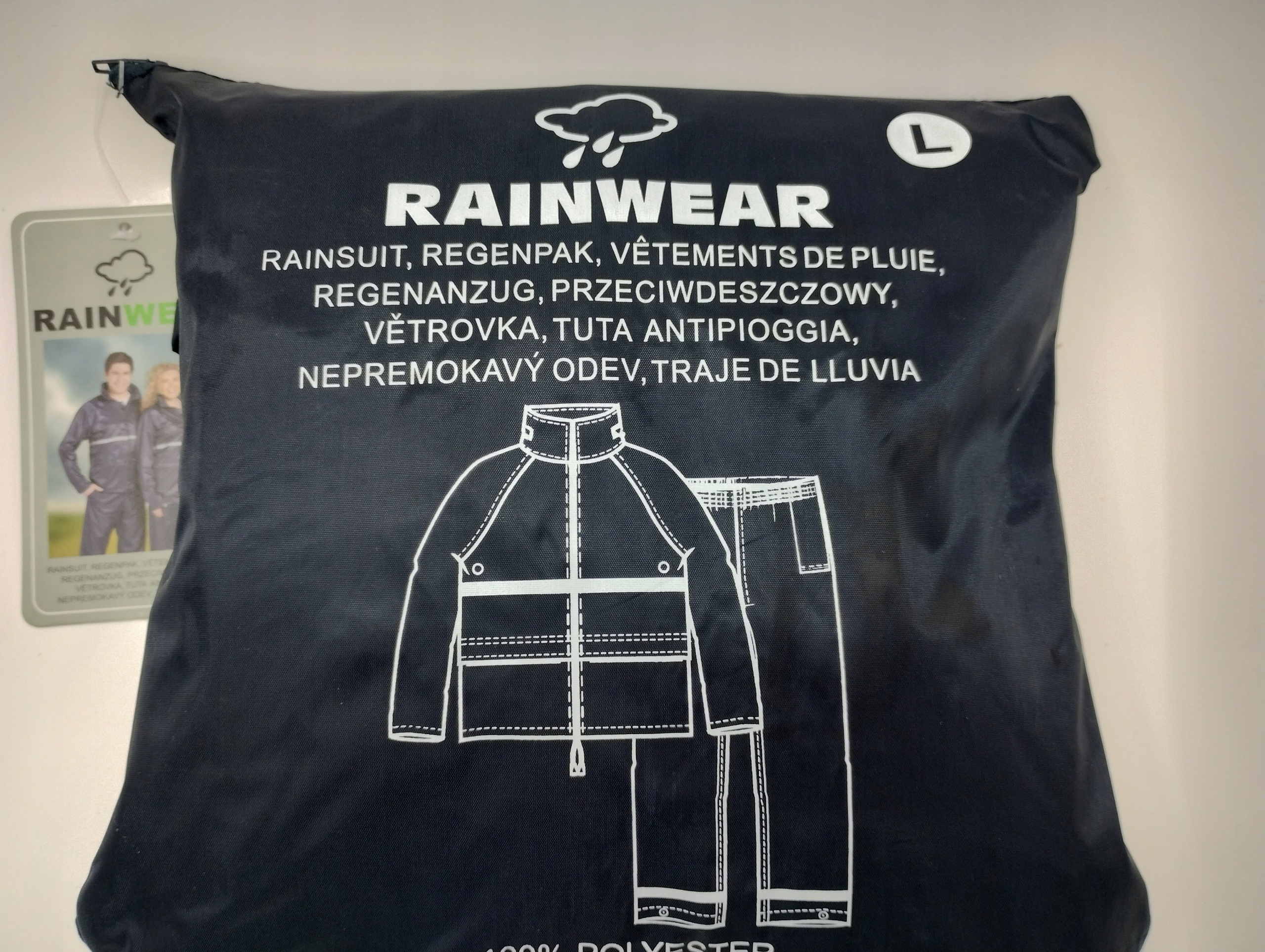 KOMBINEZON PRZECIWDESZCZOWY KURTKA SPODNIE BLACK S Stan opakowania oryginalne