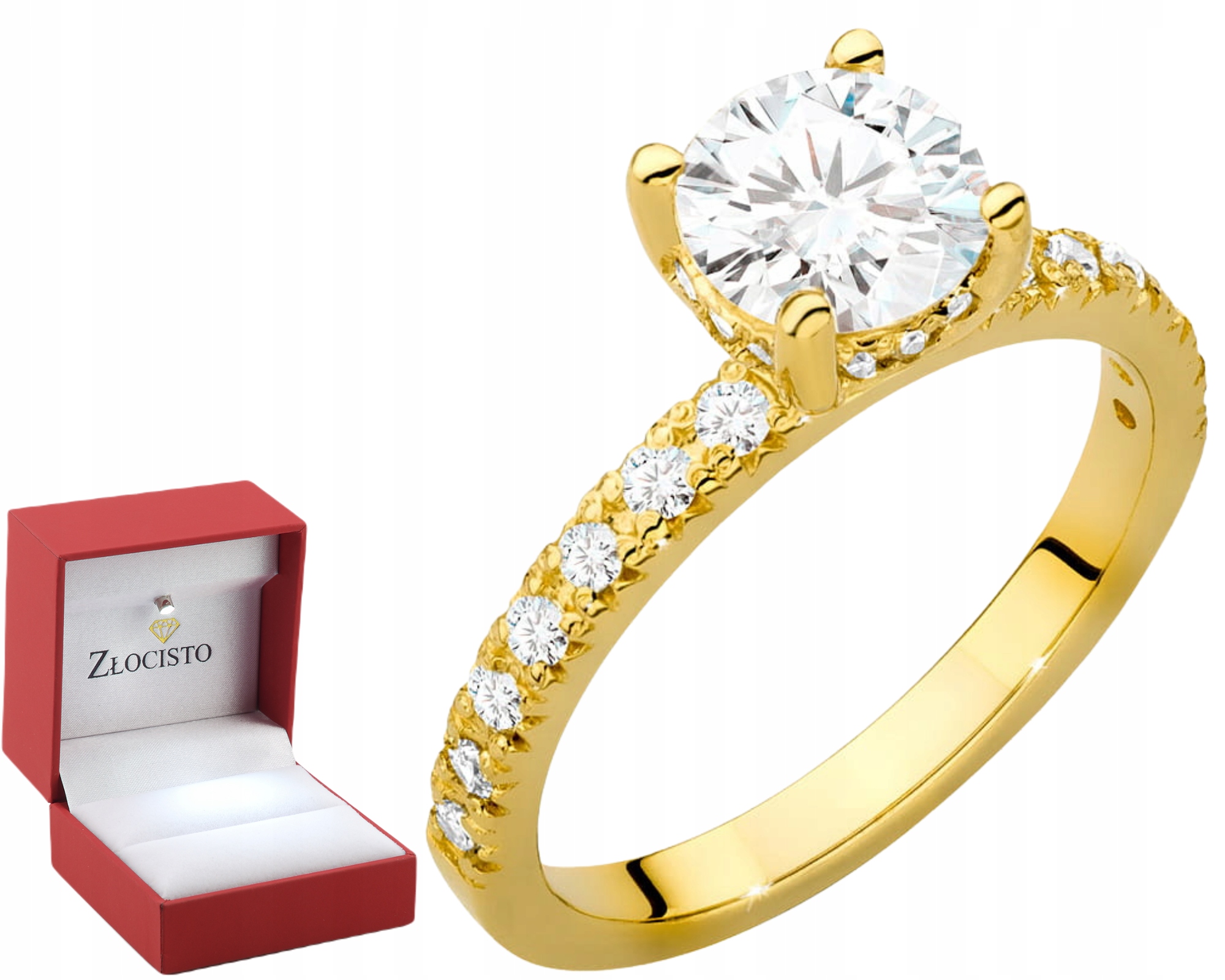 Prstýnek Žluté Zlato S Laboratorním Briliantem, Elegantní