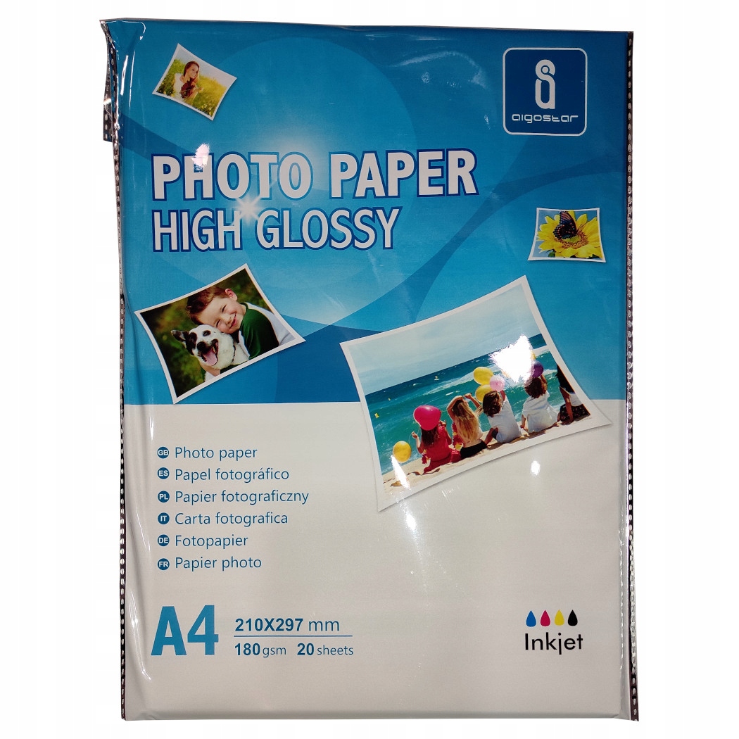 

Papier Fotograficzny Glossy A4 180G 20szt Foto