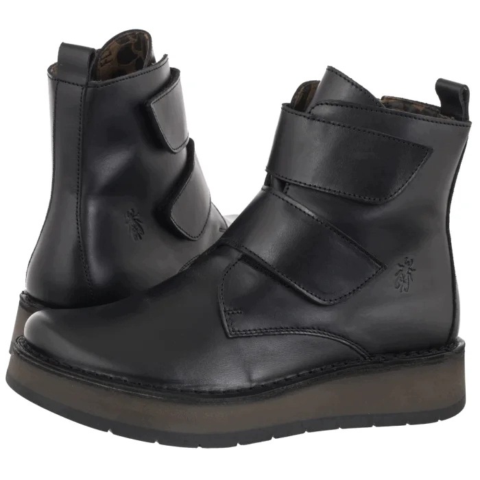 Dámské boty Kotníkové Boty Fly London Rush221fly Rug Black P211221000 Černé
