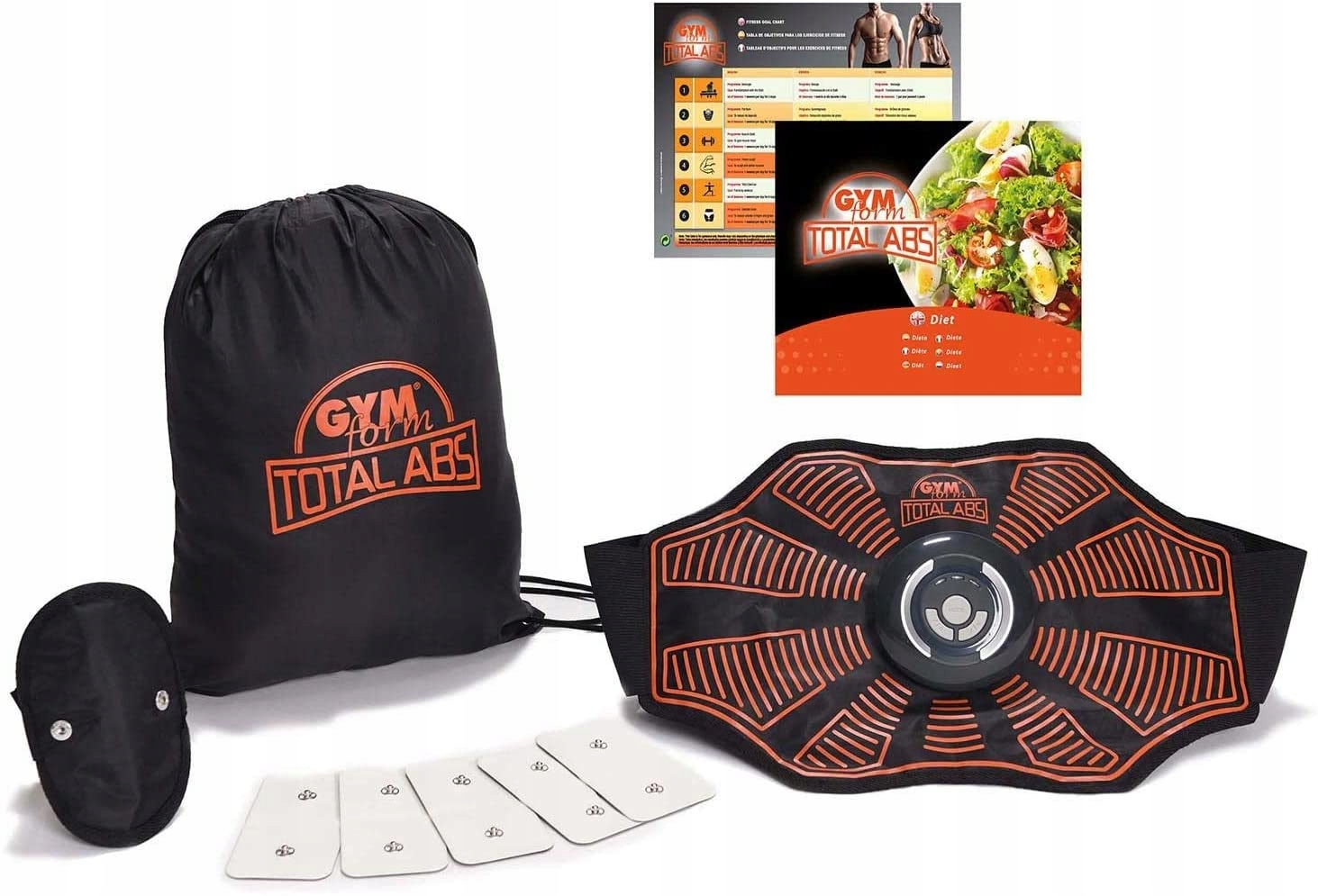 Elektrostymulator mięśni brzucha pas wibrujący Gymform rozmiar uniwersalny