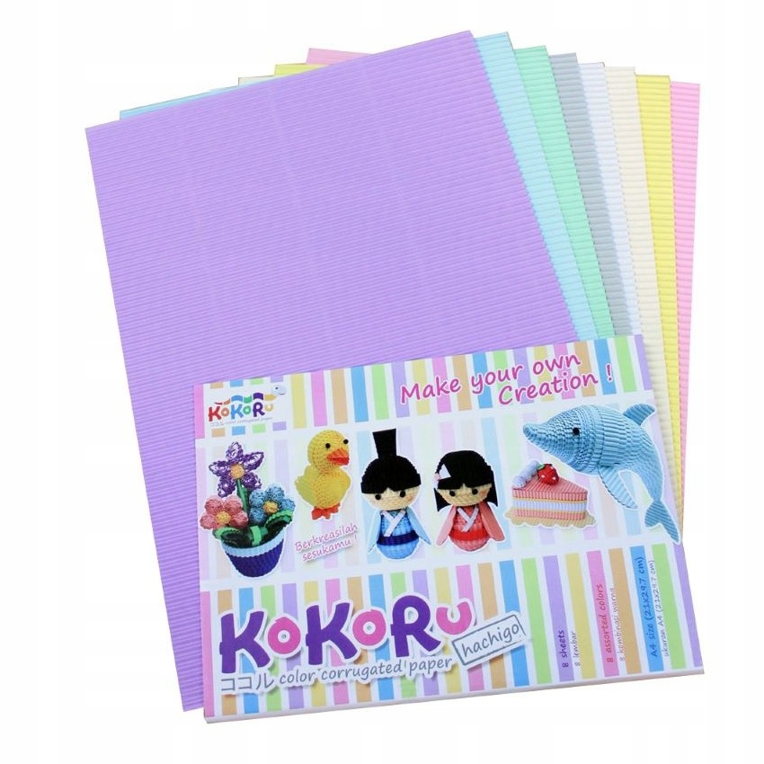 TEKTURA FALISTA DO PRAC A4 KOLOROWA PASTELOWA