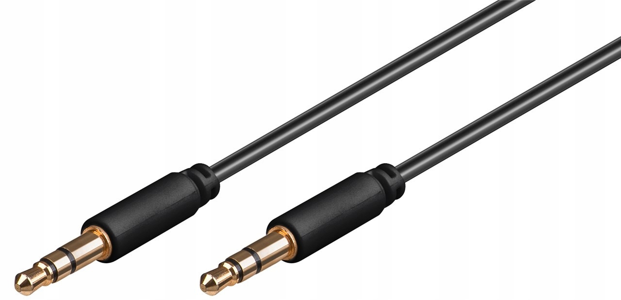 

Kabel audio Aux, 3,5 mm stereo 3-pinowy, Cu 2 m