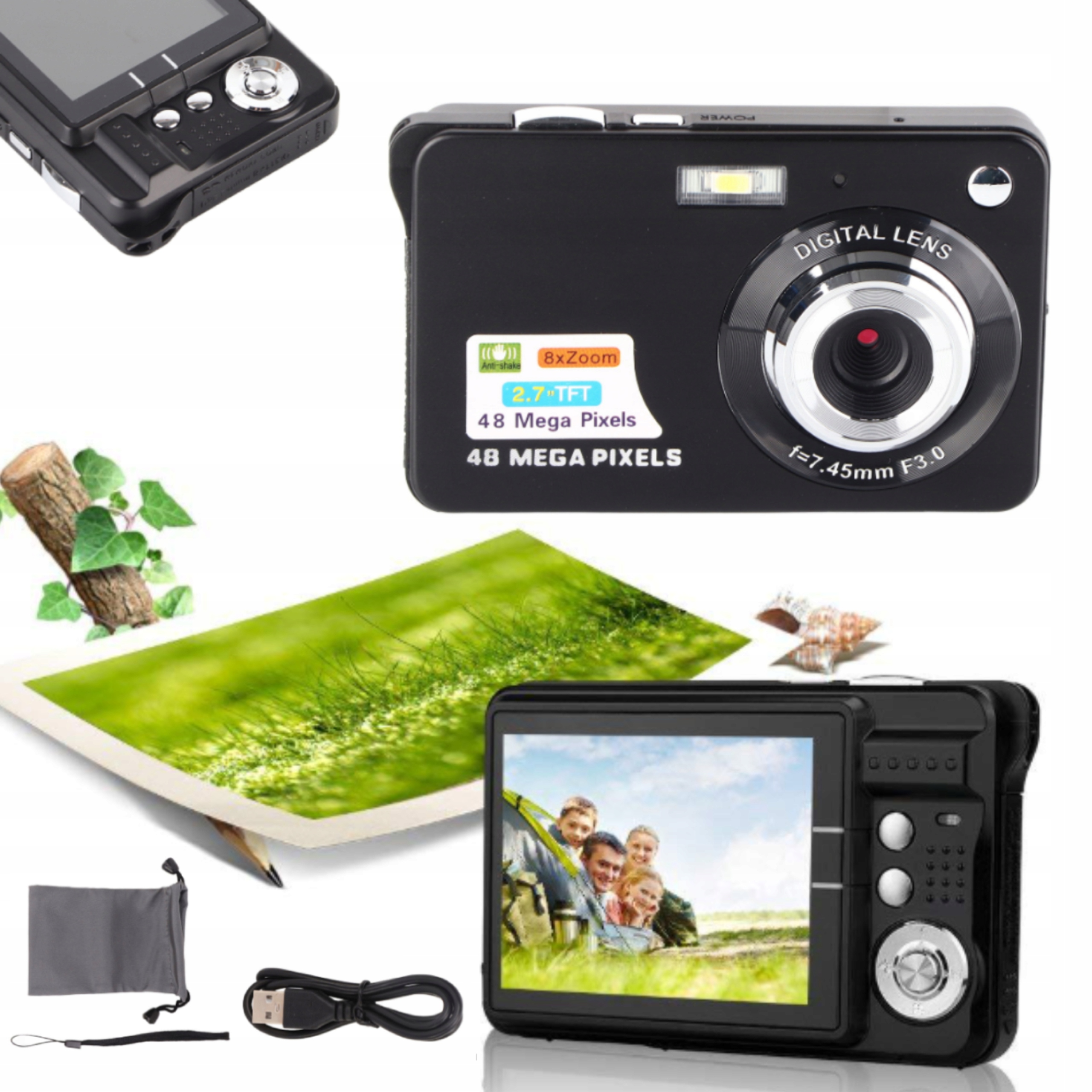 4K 48 Mp Digitální Fotoaparát 2,7 Palce