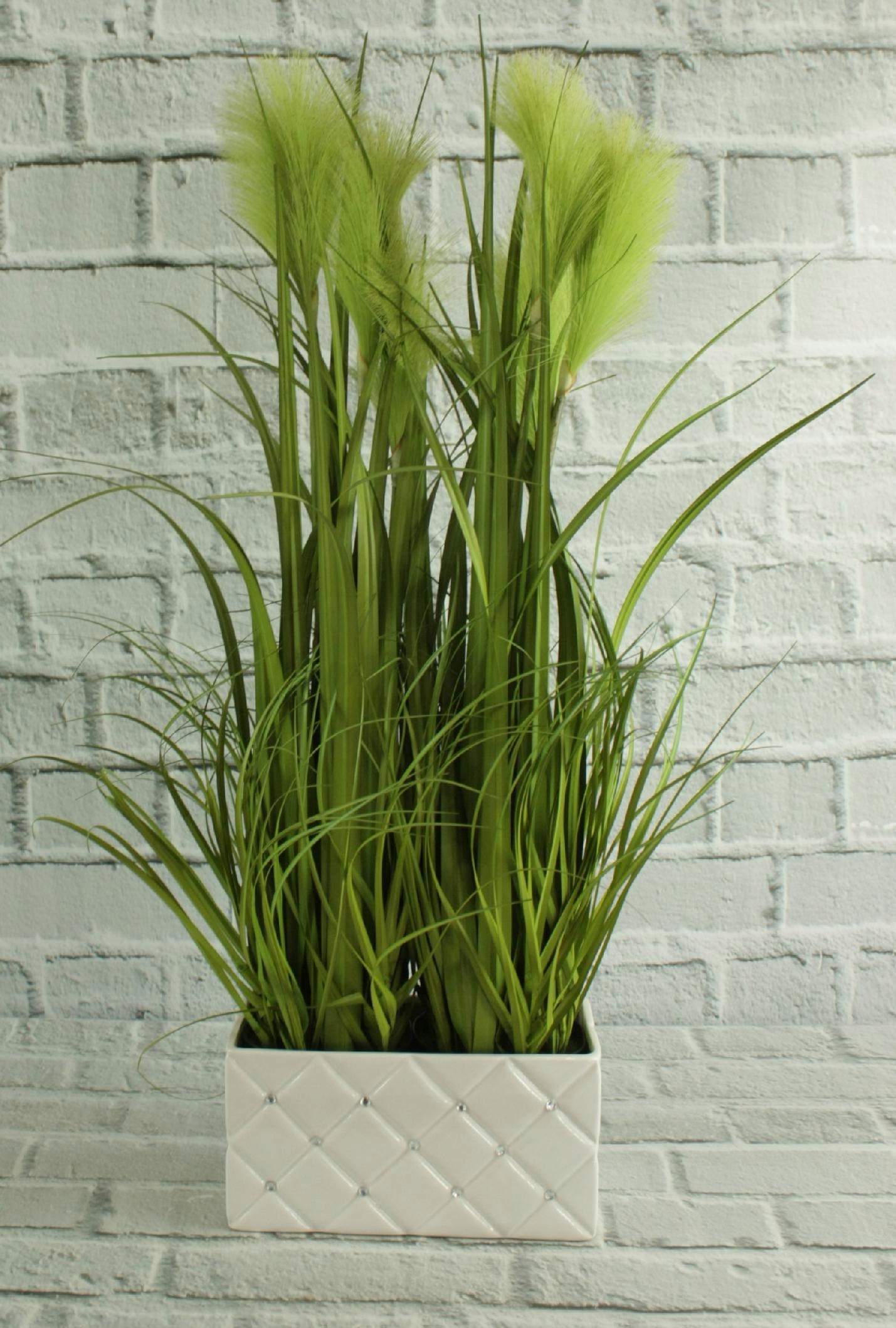 Doniczka osłonka ceramiczna biała DEcodomi Długość 14 cm