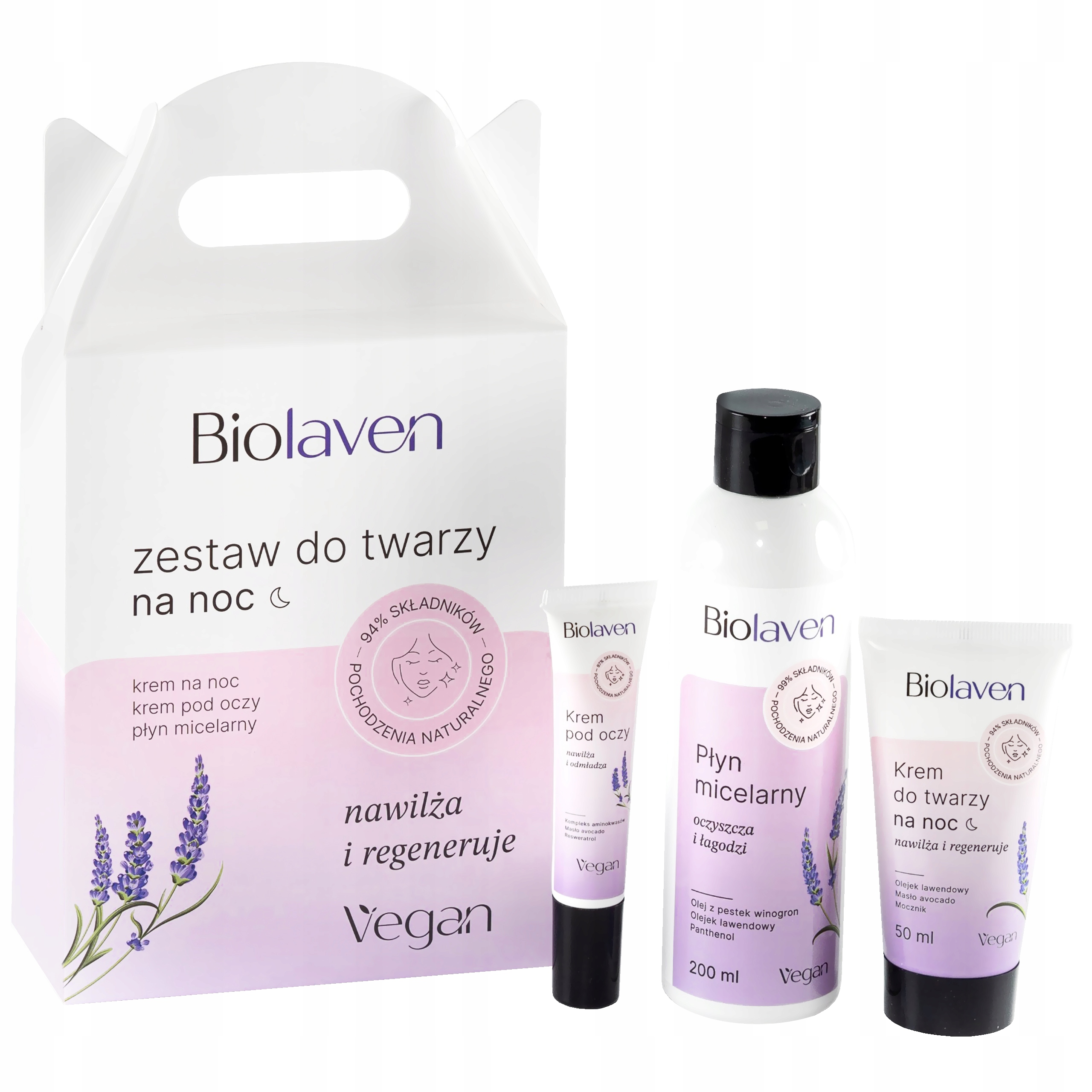 Hydratační sada Biolaven na obličej pro každodenní noční péči 1 ks