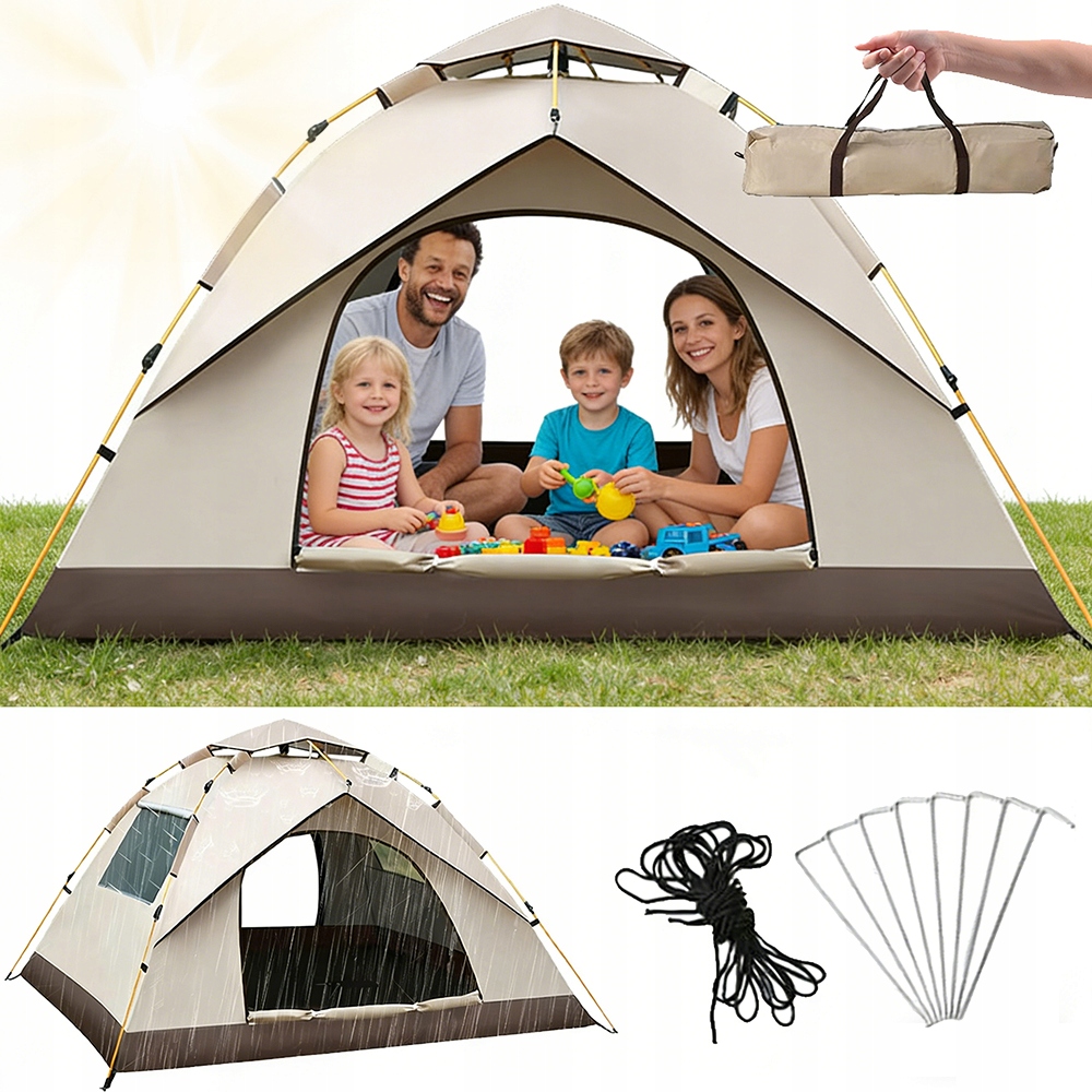 Skládací Stan Pro 3 Osoby S Kopulovou Konstrukcí