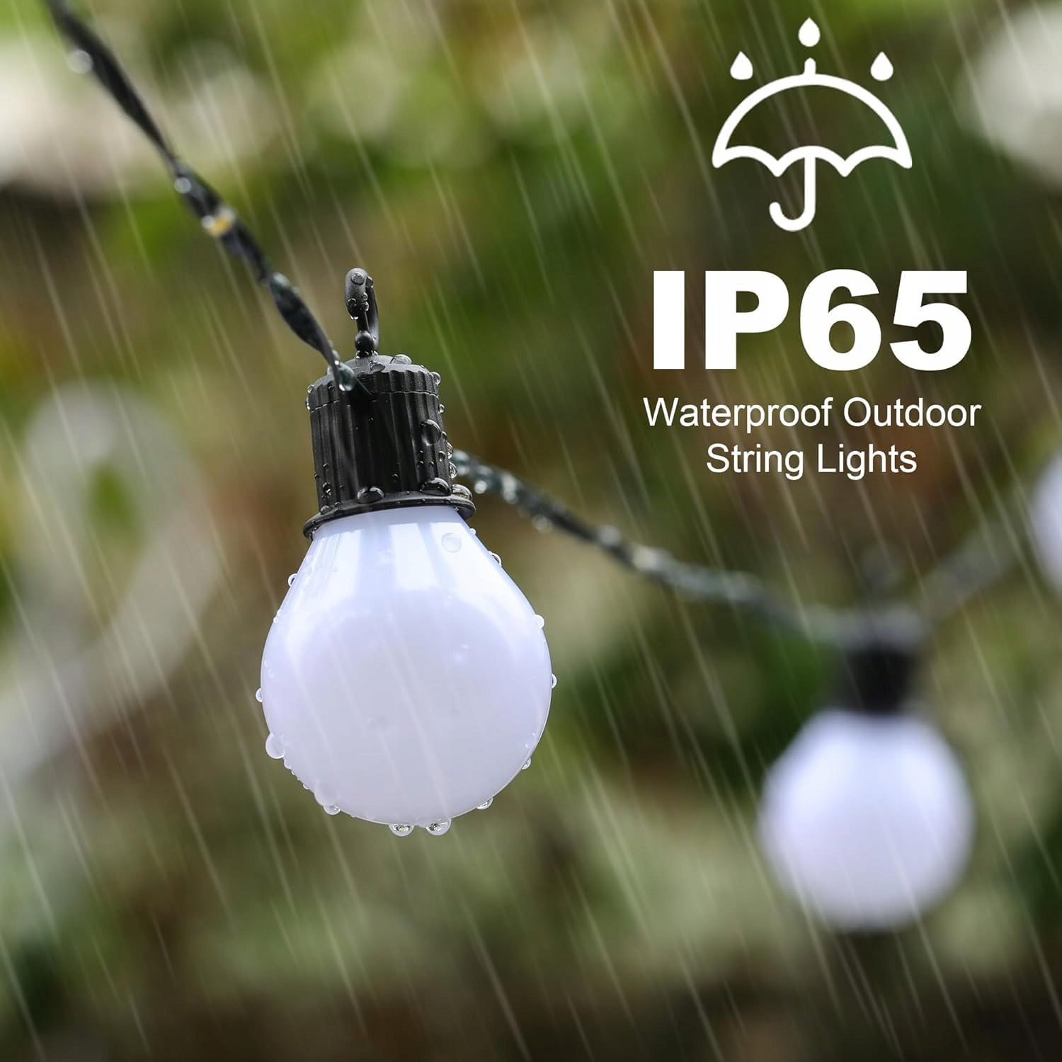 LITARK Solarna Girlanda Zewnętrzna 20 Żarówek 10m 100 LED Pilot USB — miniatura 3