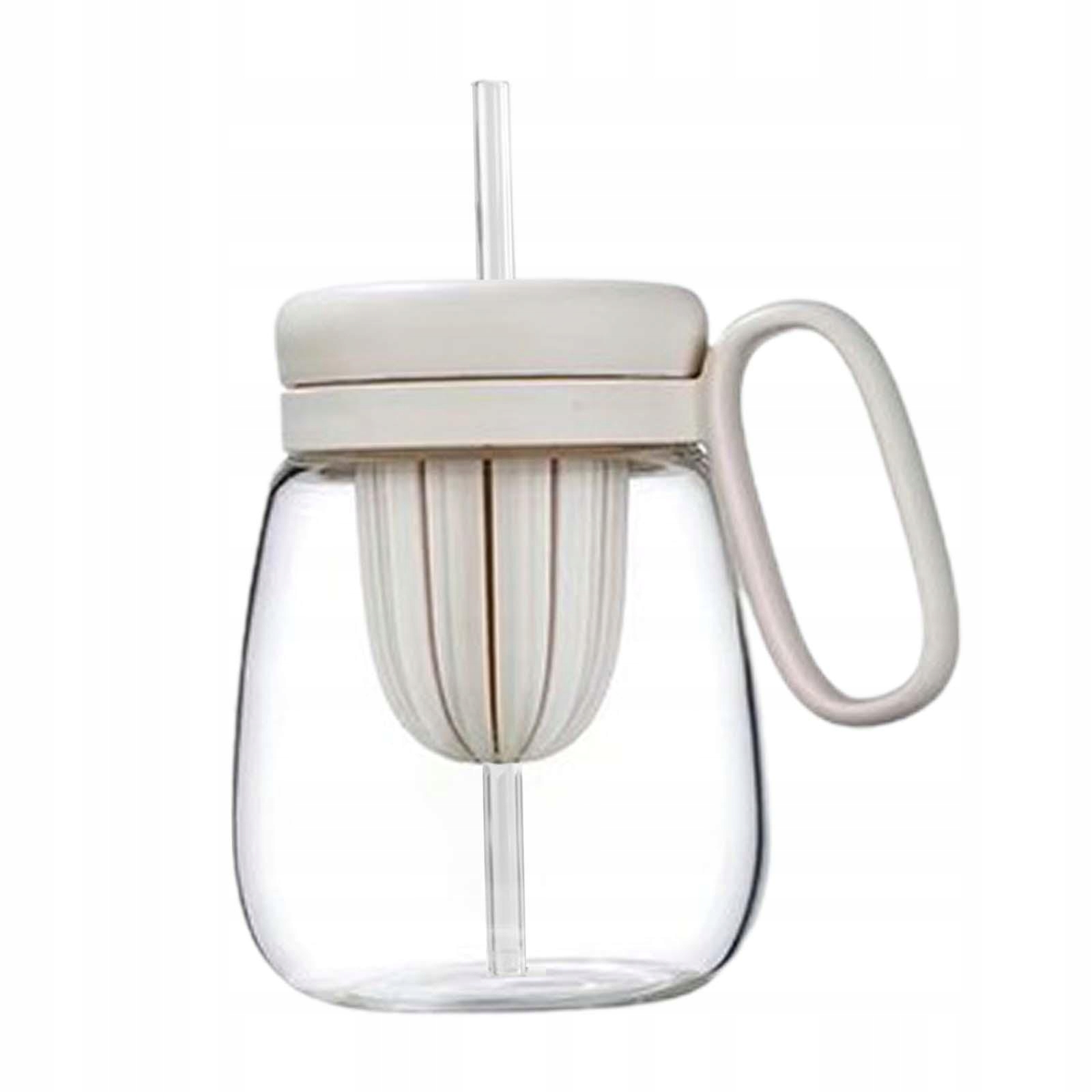 Butelka na wodę ze słomką Bubble Tea do smoothies Smoothies 850ml biała Kod producenta Toinise-72040246