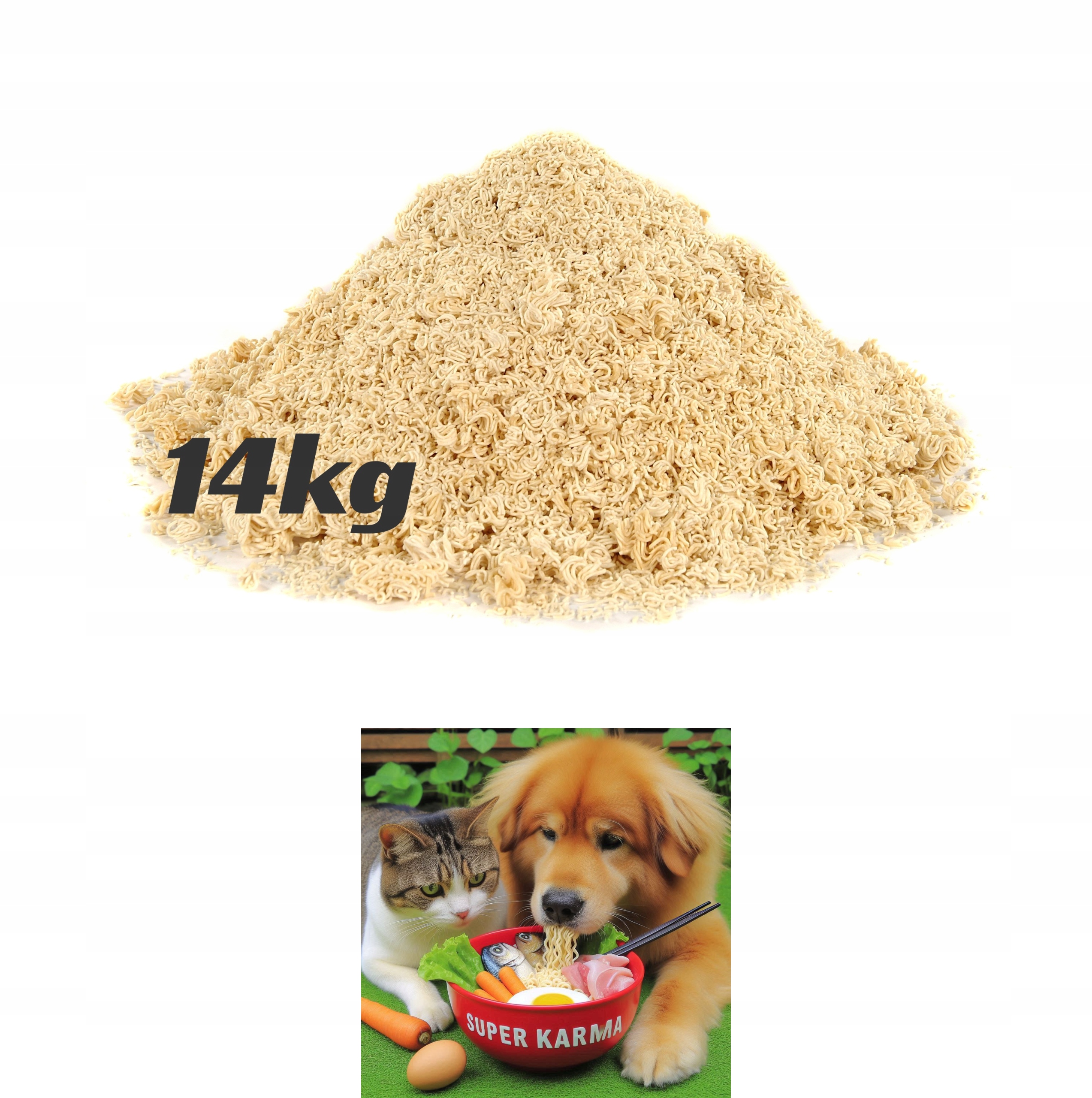 14 kg Čisté Instantní těstoviny pro psa bleskové Bez Přísad
