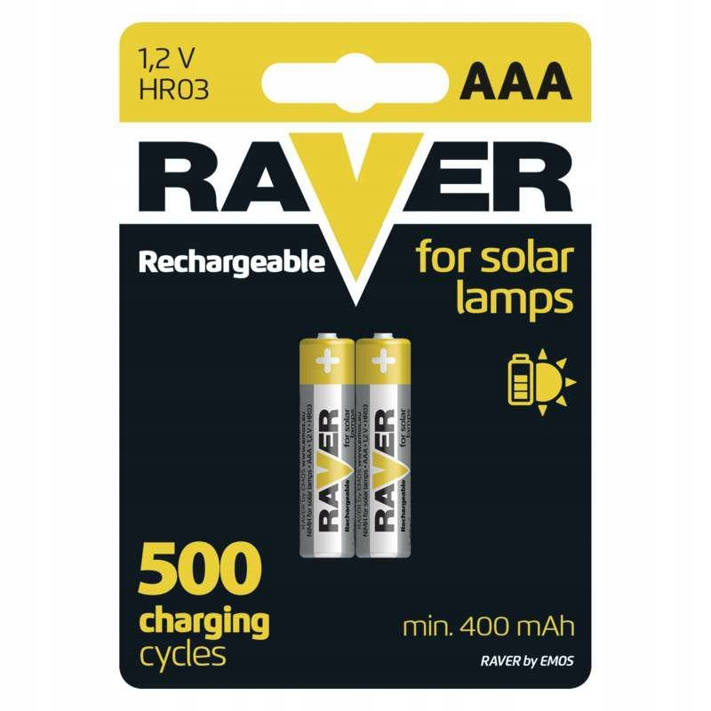 

2x Akumulator Raver R3 Aaa 400mAh lampa solarna