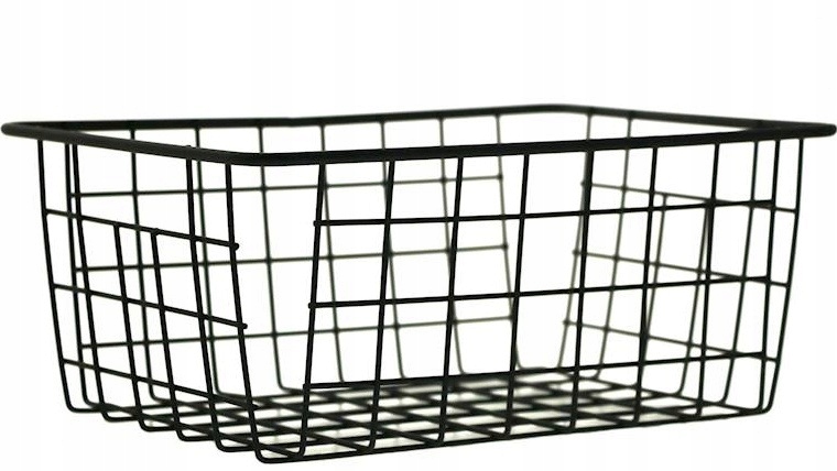 

Koszyk Metalowy Czarny Druciany Na Owoce Ozdobny