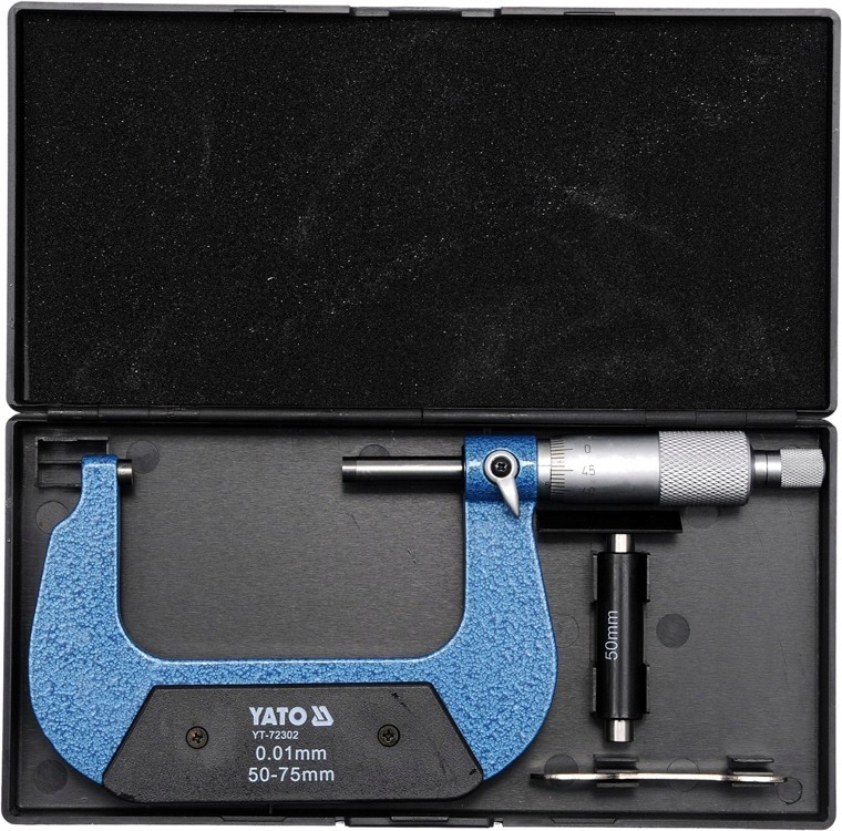 MIKROMETR ZEWNĘTRZNY NONIUSZOWY 50-75MM Yato Marka Yato