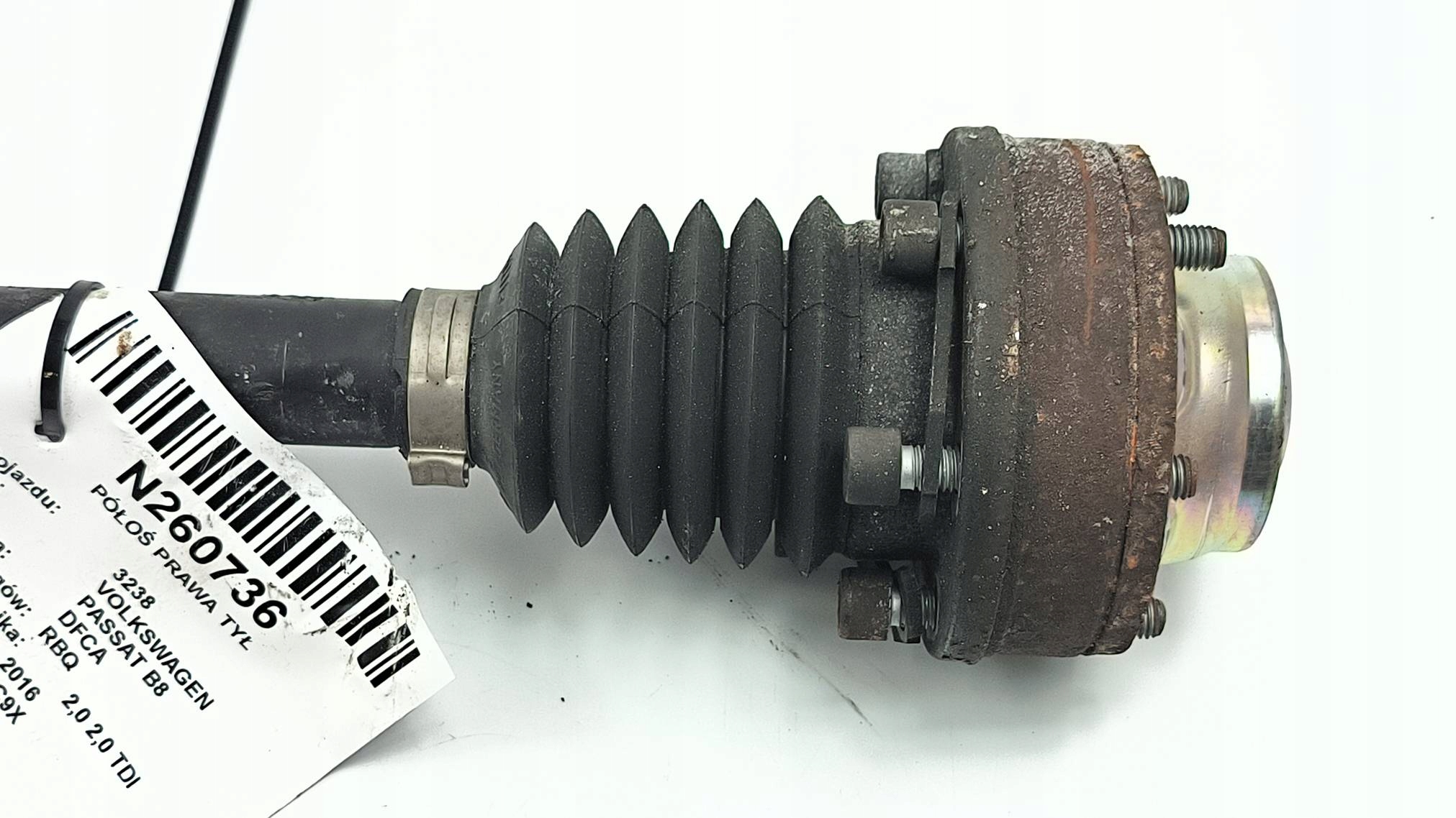 semi-axis right rear part VOLKSWAGEN PASSAT B8