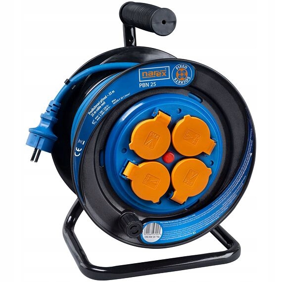 Narex Pbn 25 kábel 230V predlžovací 25m/4Z, 1,5 mm2, 3200W, IP44, guma, pev
