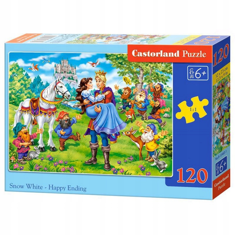 

Puzzle bajkowe z księżniczką aż 120 el dla 6 latki