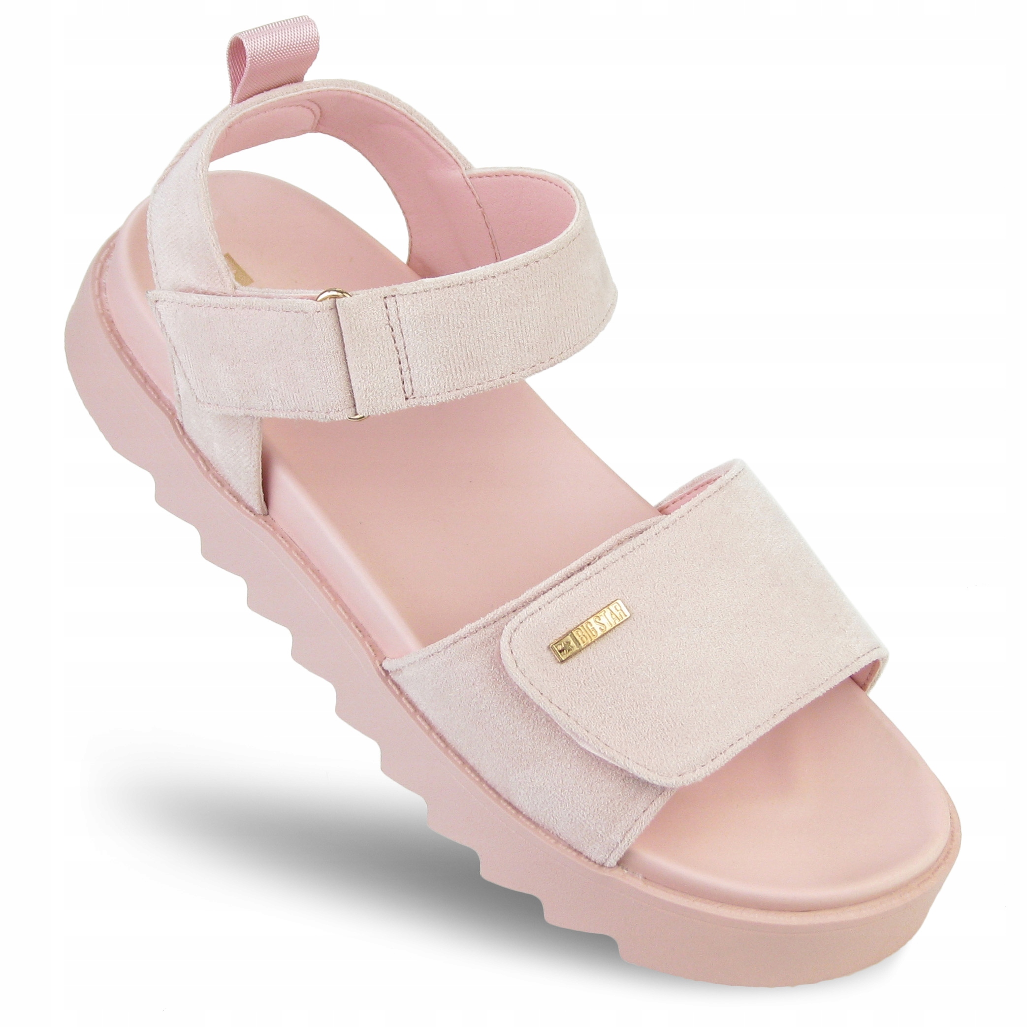 Sandały damskie Big Star na platformie NN274701 lekkie różowe 41