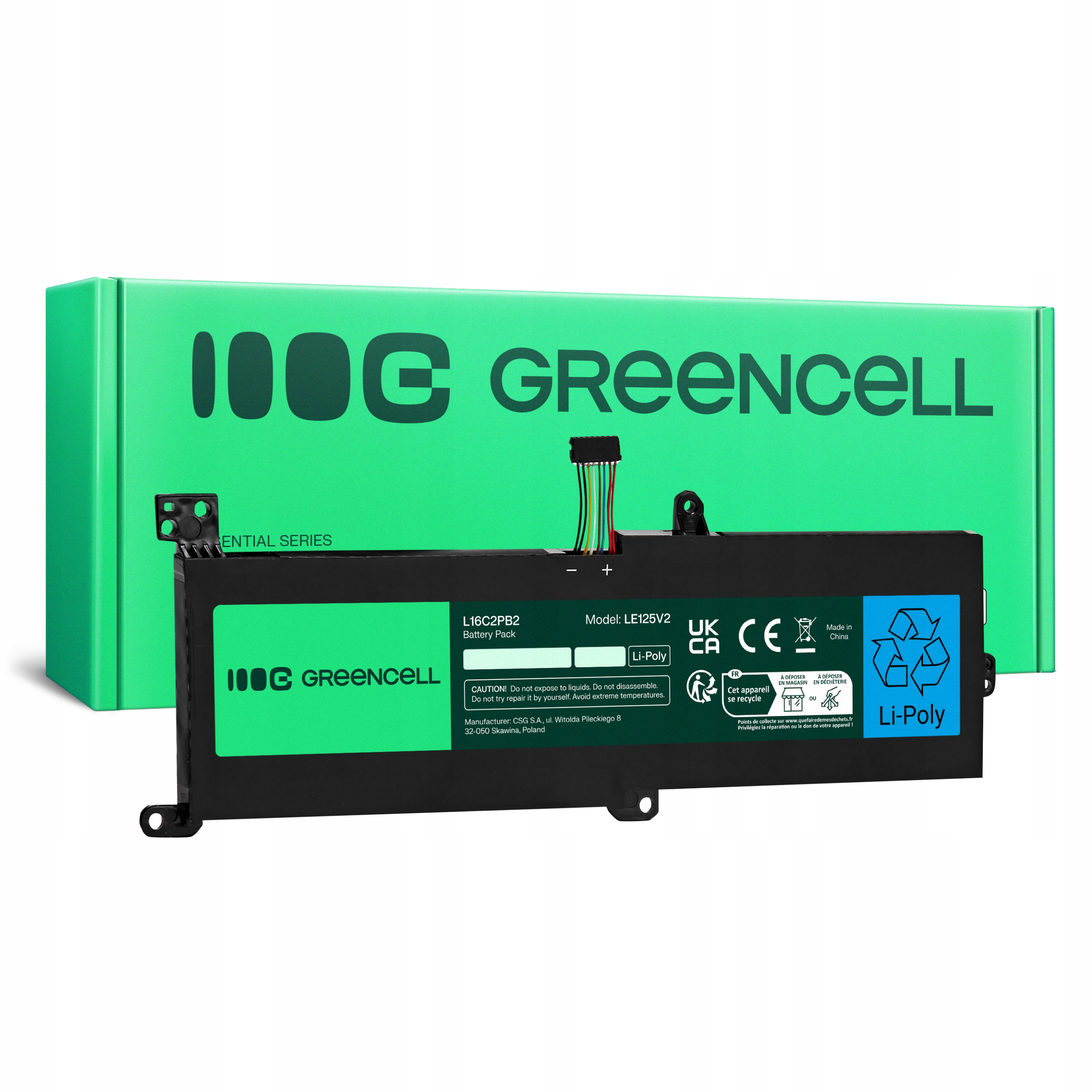 Bateria Green Cell L16C2PB2 L16M2PB1 do Lenovo IdeaPad 3 3-15ADA05