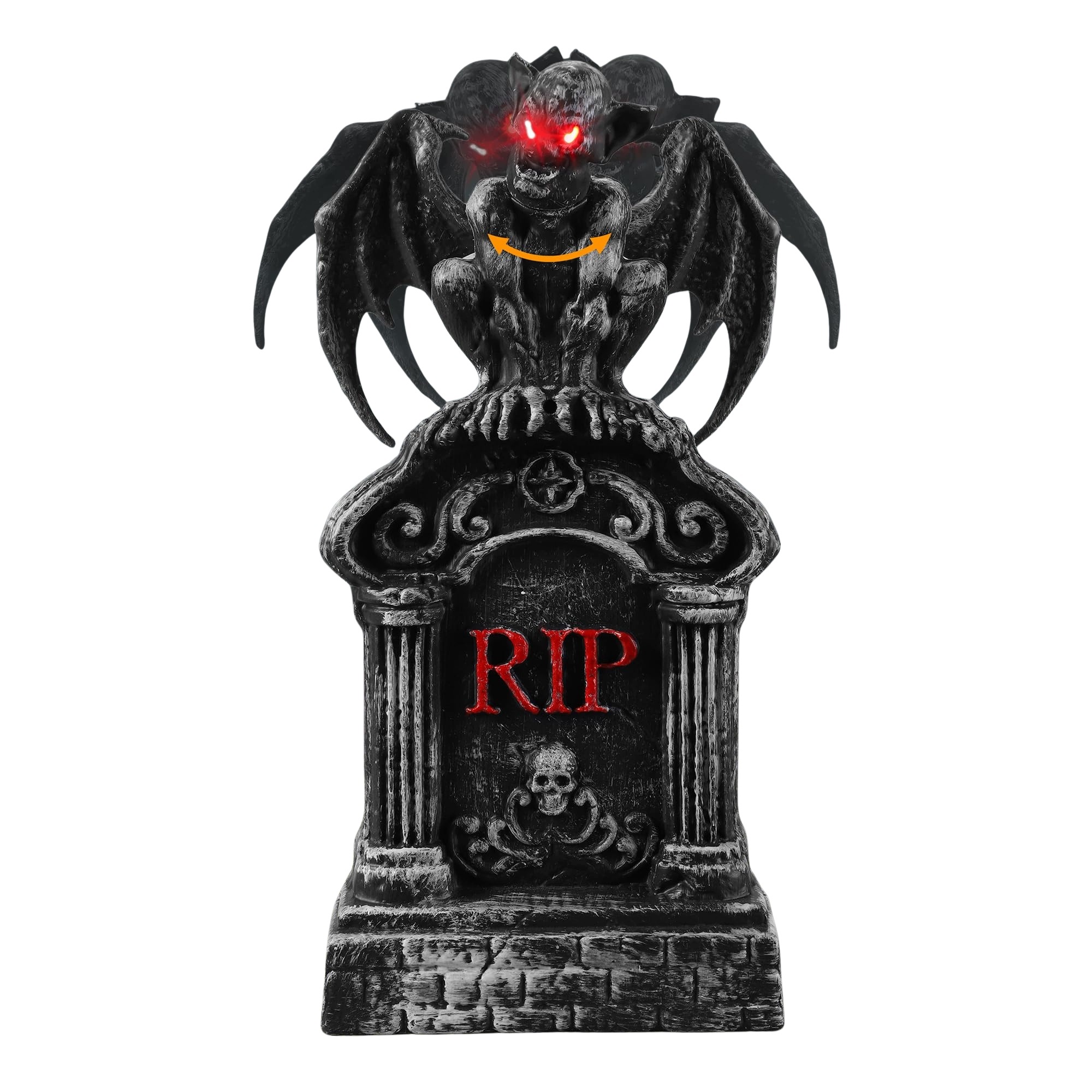 Halloweenský Náhrobek 43 CM Led Pohyblivý Zvuk Animovaný Senzor Zombie