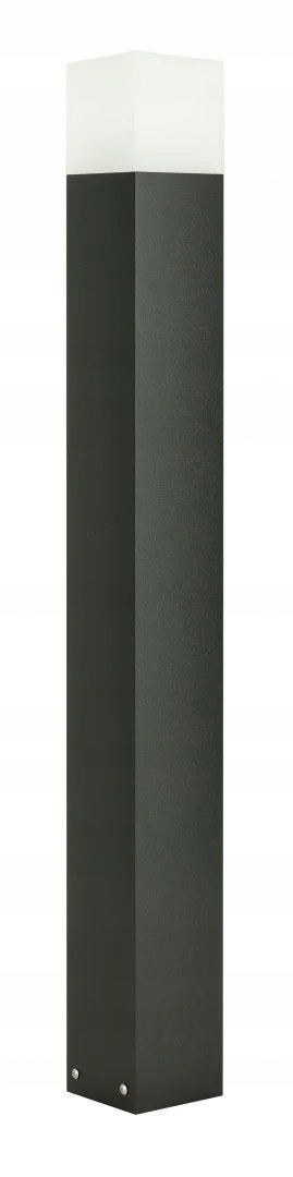 Záhradný osvetľovací stĺpik 100 x 10 cm štvorcový, čierny IP44 Su-ma