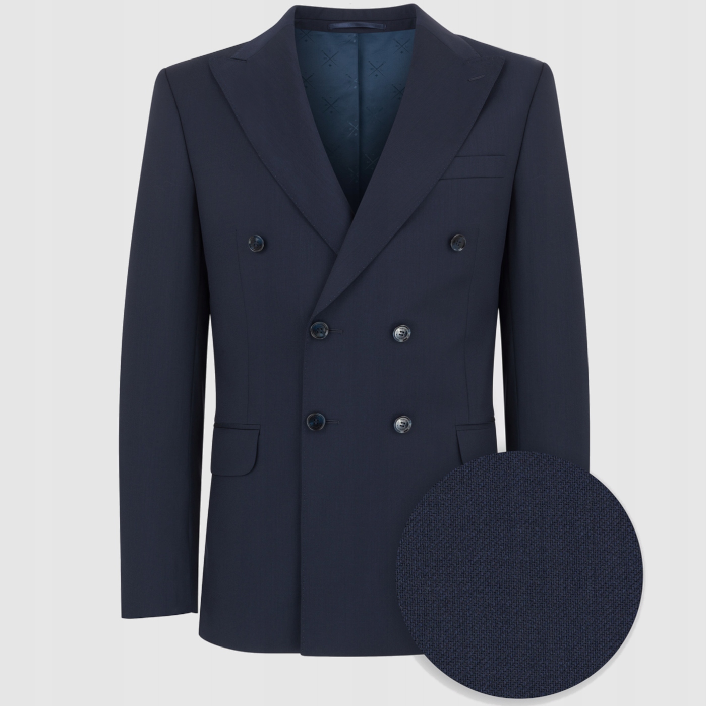 Modrá dvouřadá sako ze 100% vlny Pako Lorente 182/54