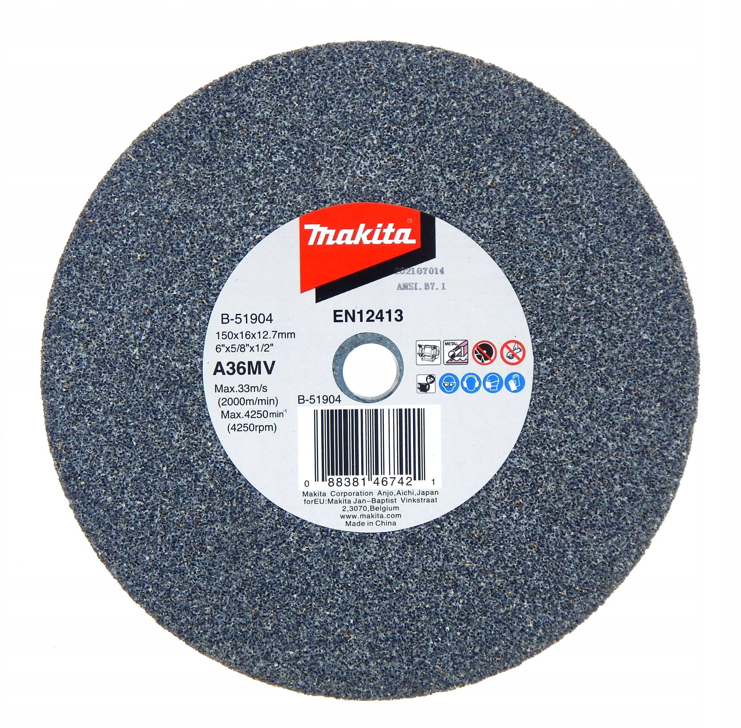 

Makita Kamien Szlifierski A36M 150X16X12,7MM B-519