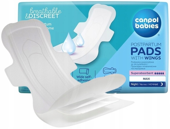 CANPOL PODPASKI POPORODOWE ZESTAW 2+1DZIEŃ NOC ZE SKRZYDEŁKAMI EAN (GTIN) 5901691879058