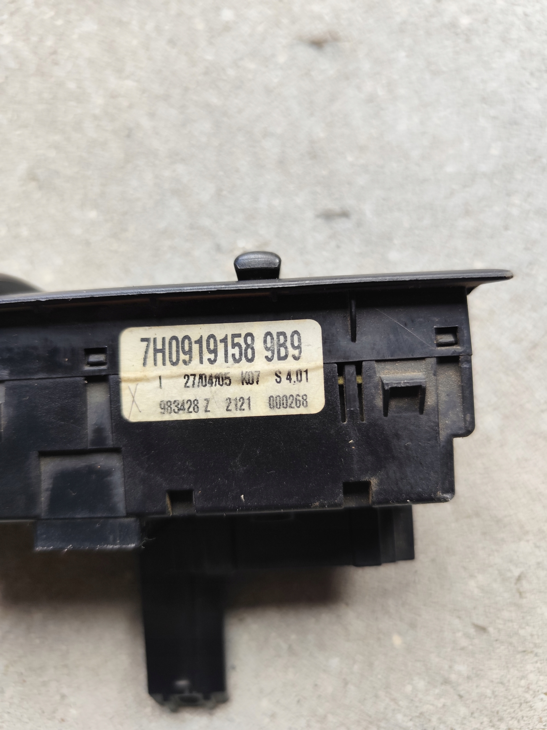VW T5 Pannello controllo BOCCHETTE per posteriore 7H0919158 9B9