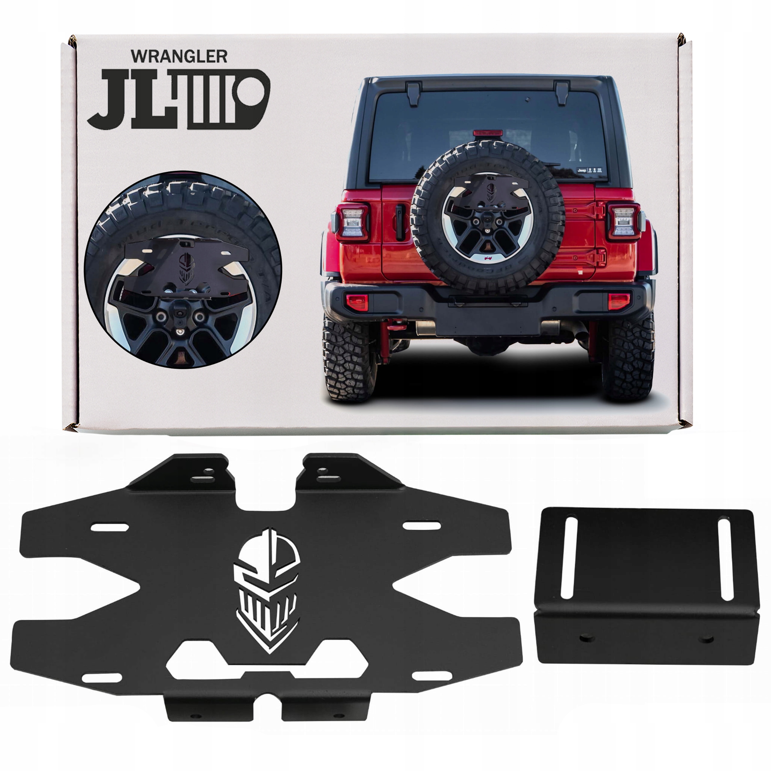 Wrangler Jl 2018+ Držiak Špz Na Rezervné Koleso So Brzdovým Svetlom