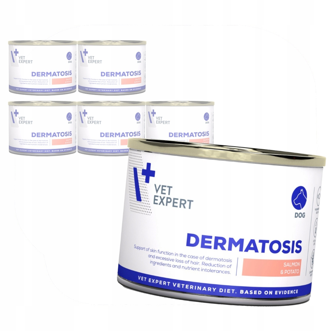 Levně VetExpert Dermatosis Salmon Potato 6x200g Vlhké Krmivo pro psy