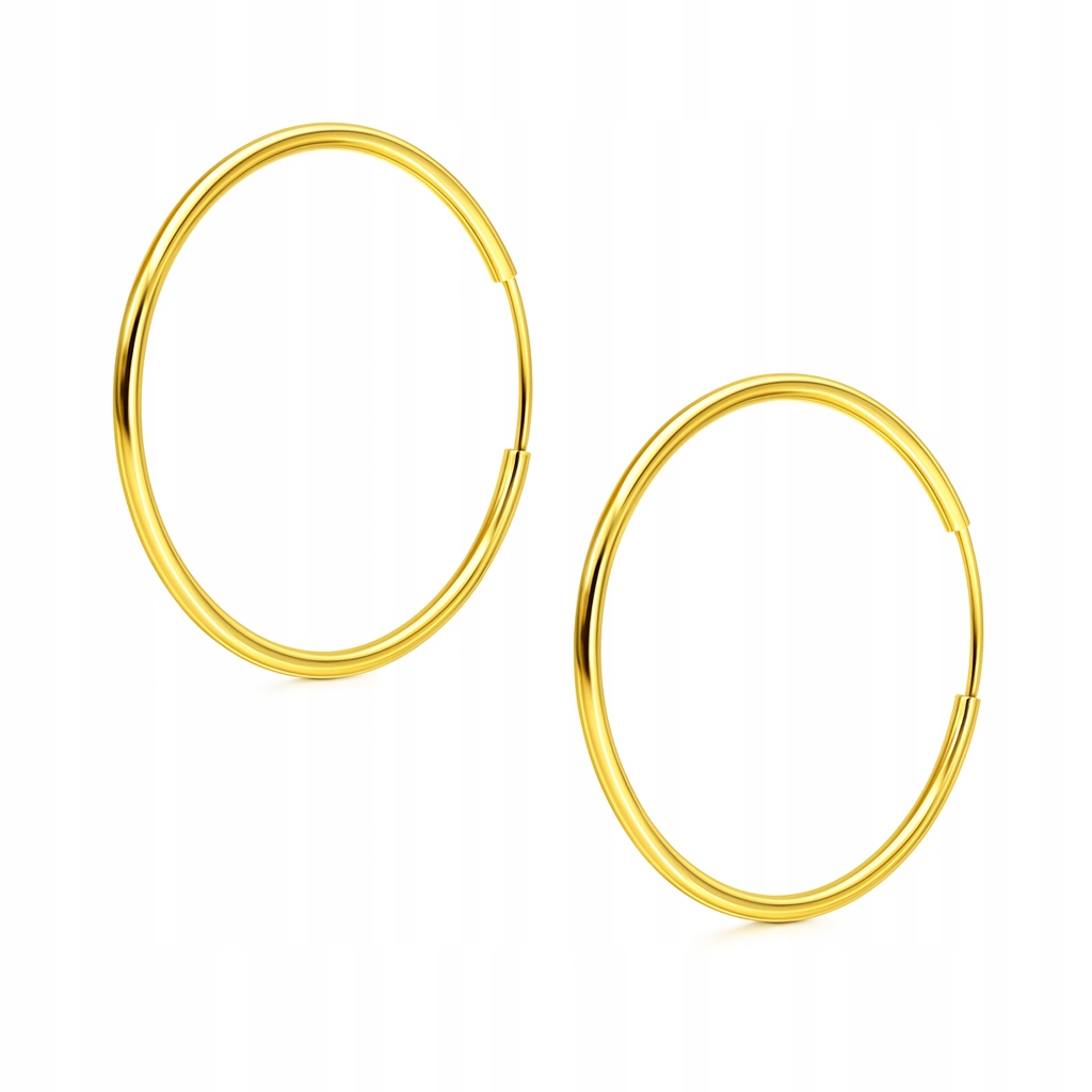 Zlaté kruhové náušnice Pr. 585 25 mm