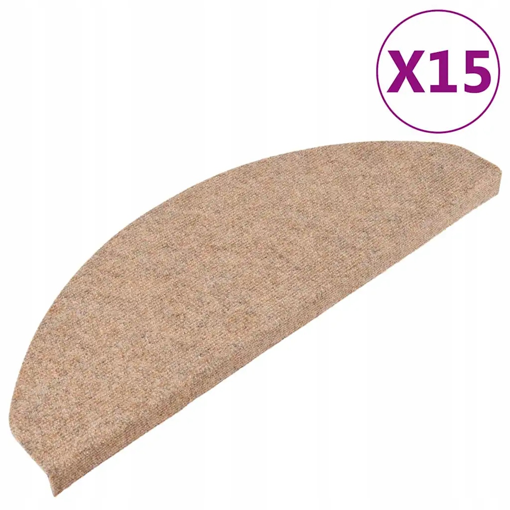 Nášlapy na schody plst jehlové 65x22,5x3,5 cm béžové