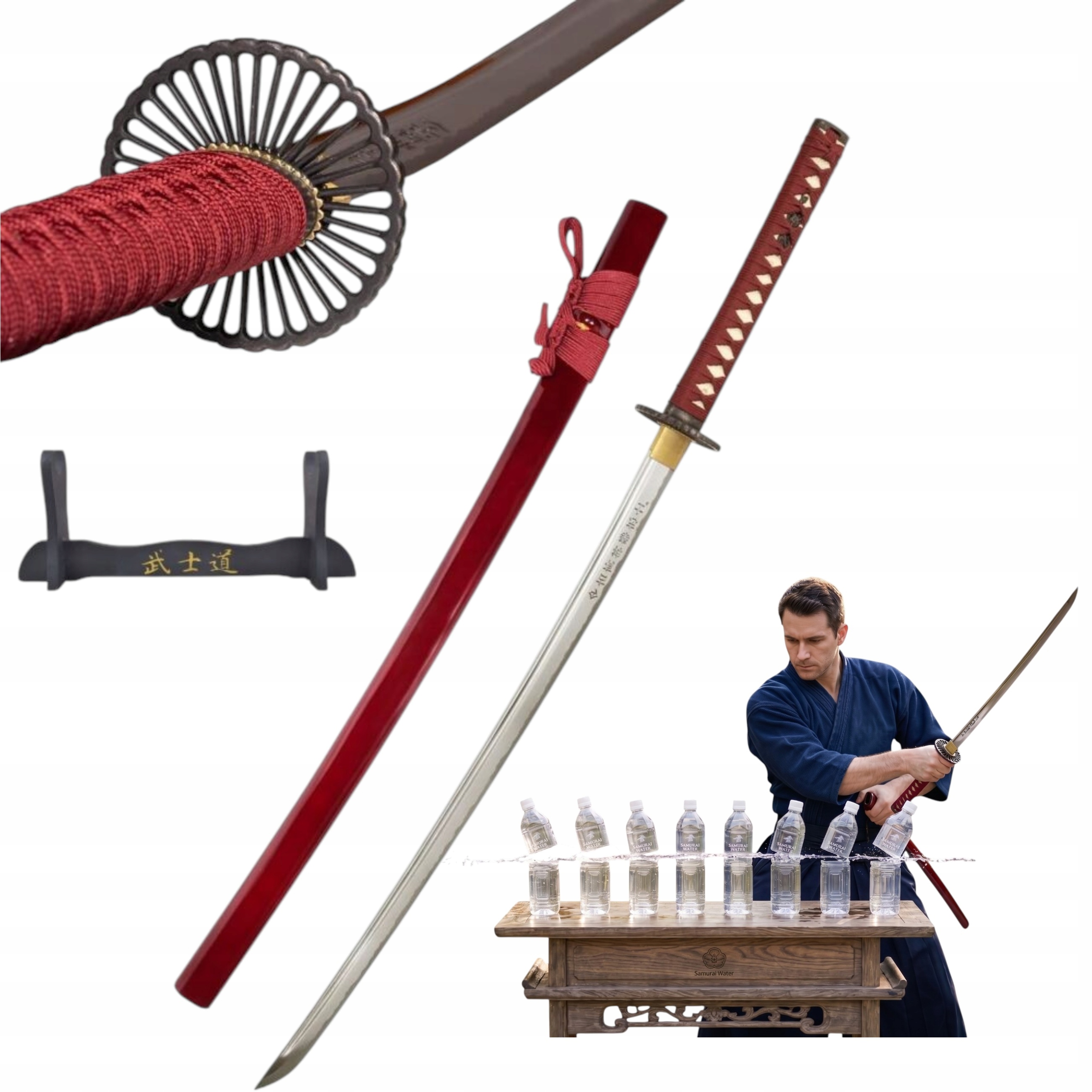 Ostrý Meč Samuraje Katana Tpro Trénink S Pouzdrem DS044 Plus Stojan