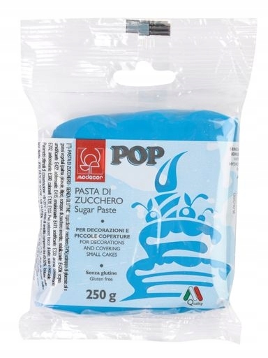 Levně Cukrová hmota Cukrová hmota Pasta Di Zucchero Pop Ciano 250 g Modecor