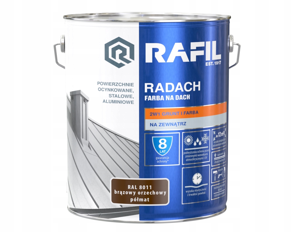 Rafil Radach hnědý ořechový RAL8011 polomatný, 10L
