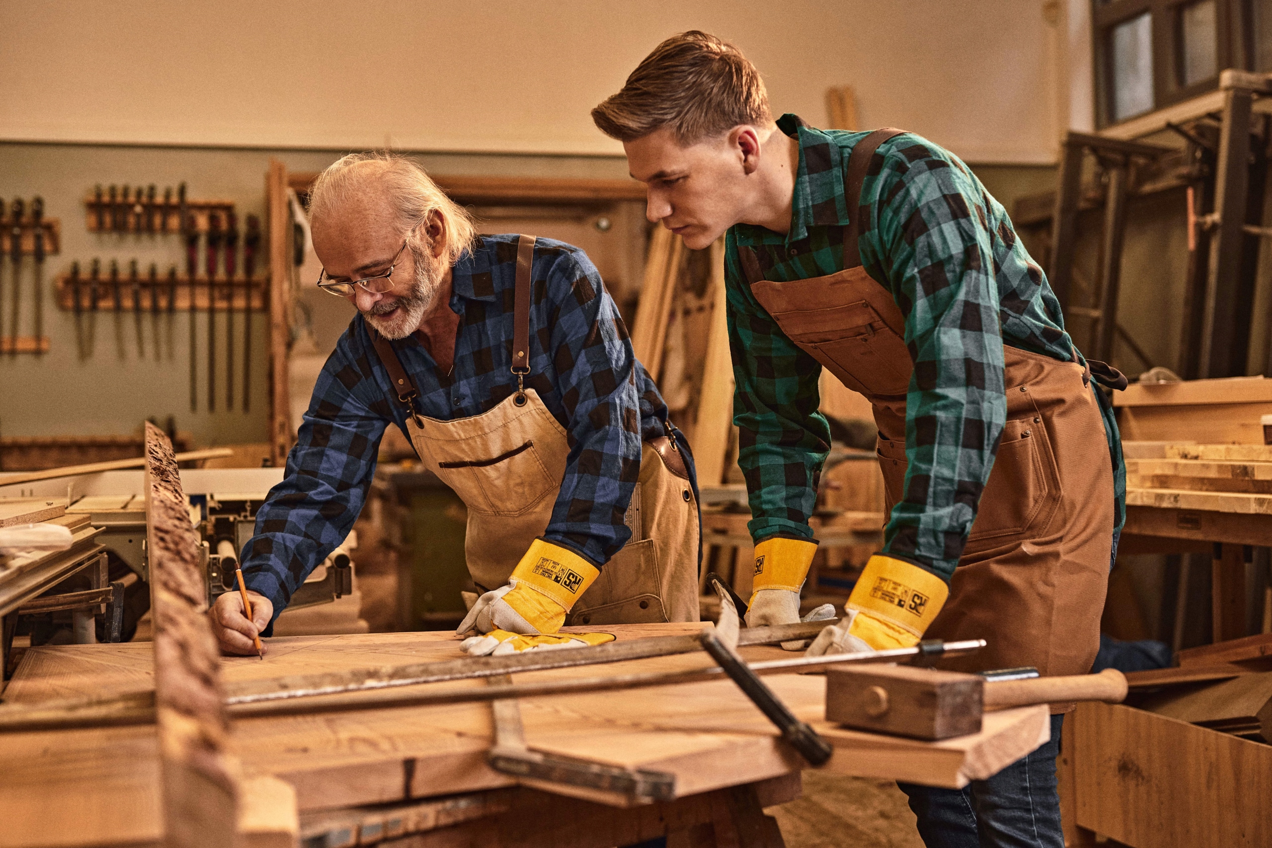 RĘKAWICE ROBOCZE WZMACNIANE SKÓRĄ ELTON Rozmiar 11 - XXL