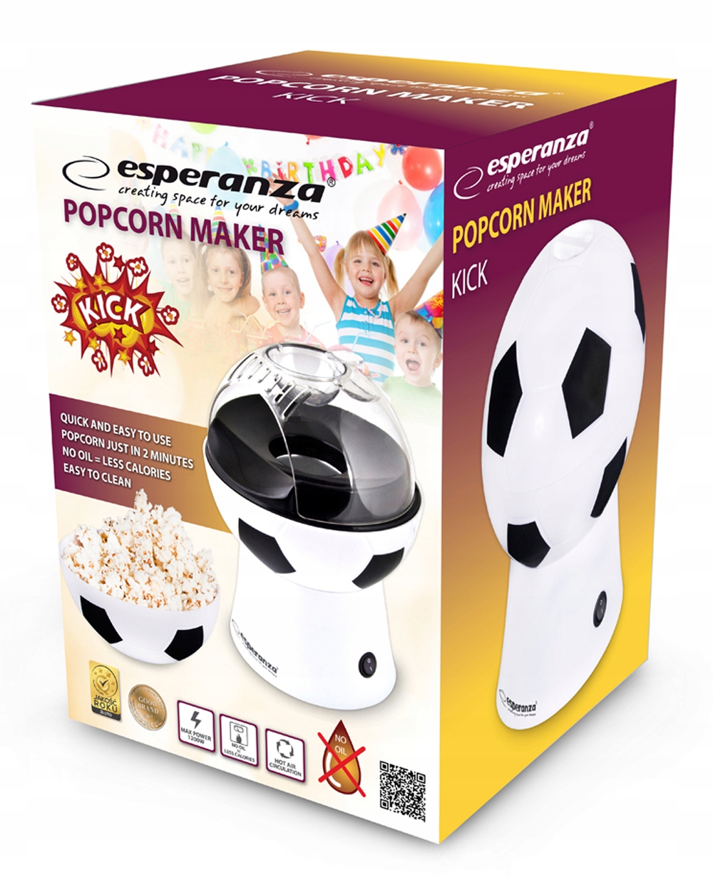 MASZYNA MASZYNKA URZĄDZENIE POPCORNU BEZTŁUSZCZU Model KICK