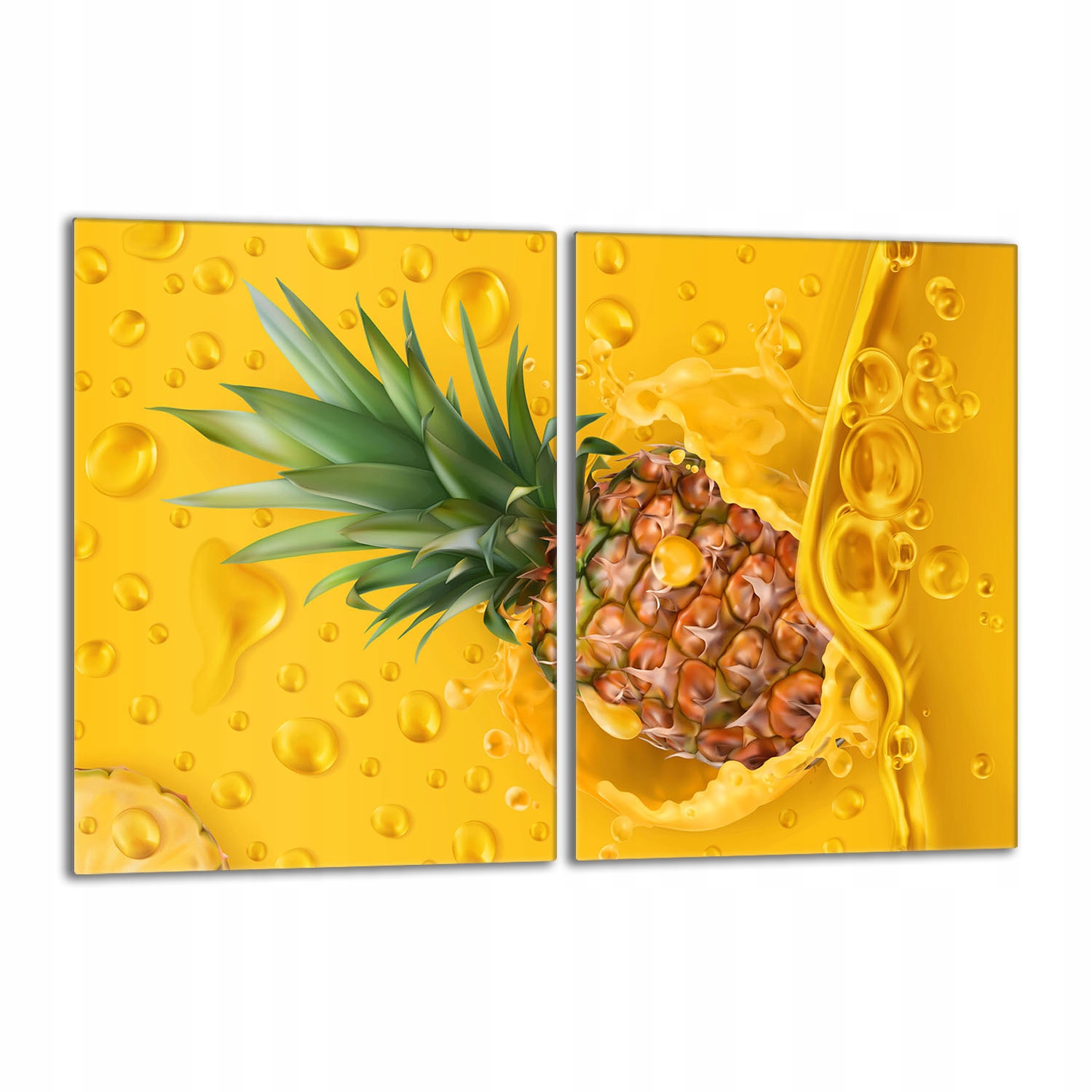 Skleněná ochranná deska na sporák 2x40x52 Ananas Do Kuchyně