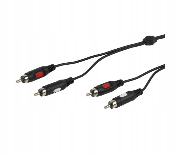 Kabel 46012 2 x Rca 1,5 m černý