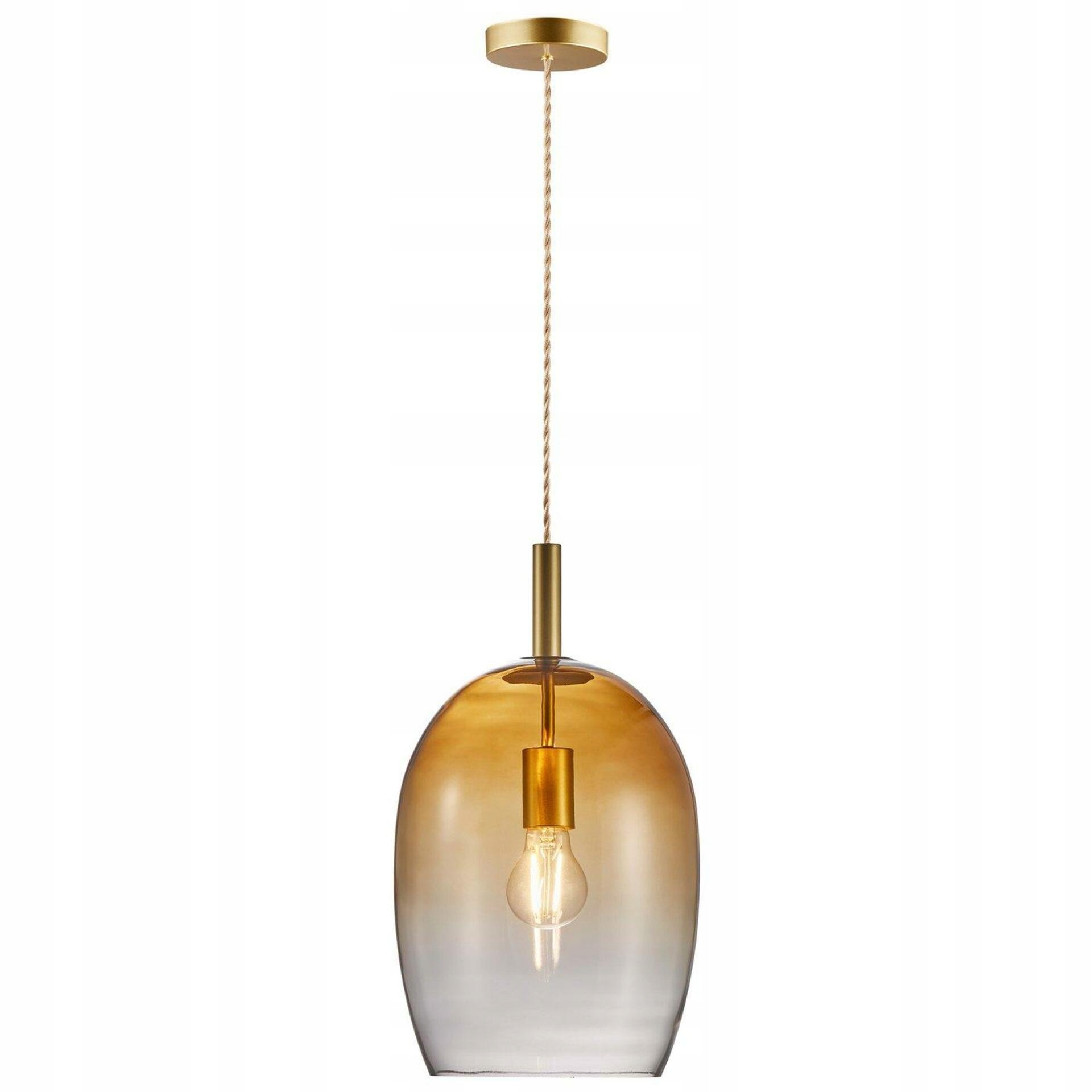 Nordlux Uma 23 závesné svetlo jantárové sklo E27 priemer 23 cm