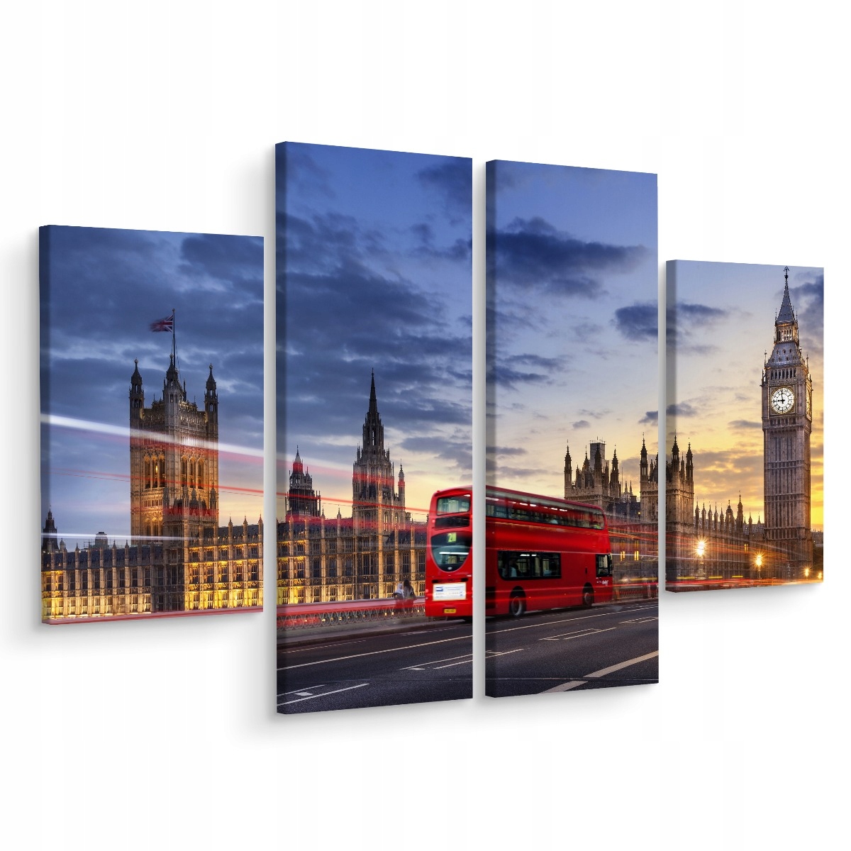 Obraz Tetraptyk Big Ben Londýn Dekor 3D 80x60