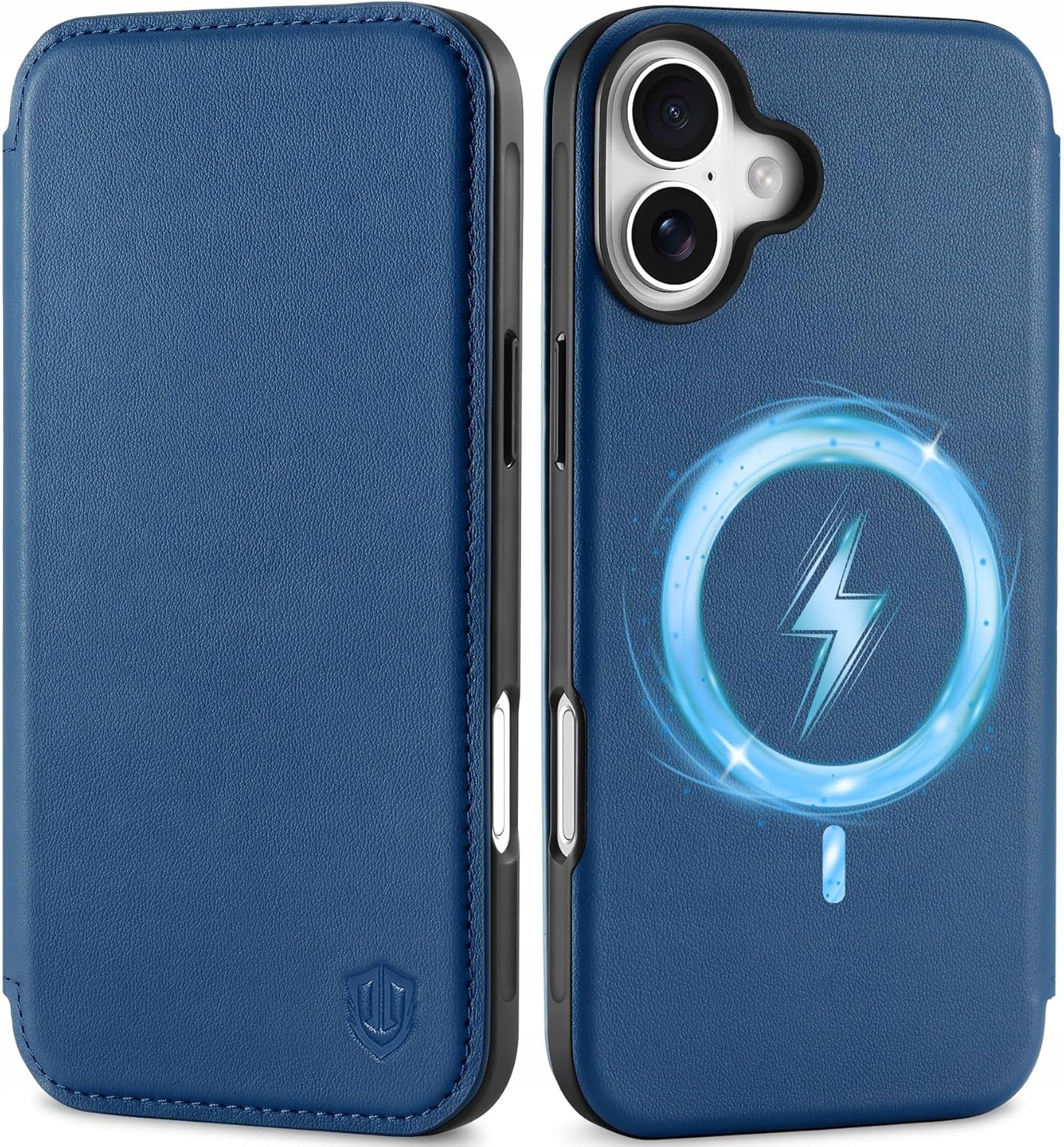 flipové pouzdro Peněženka Shieldon pro iPhone 16 Plus Přírodní hovězí kůže