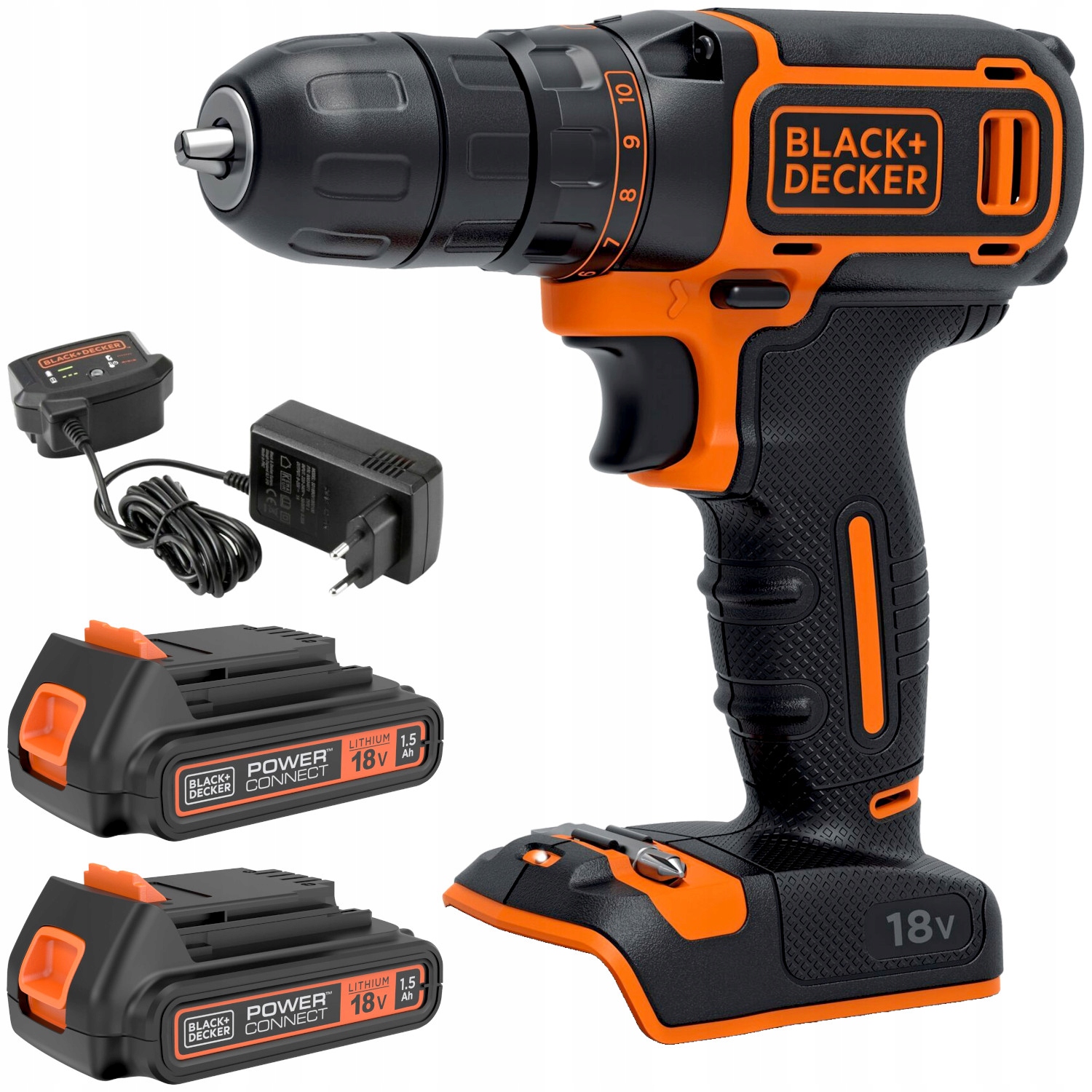 Black Decker BDCDC18B Wkrętarka akumulatorowa 18V 2x1,5Ah kompaktowa