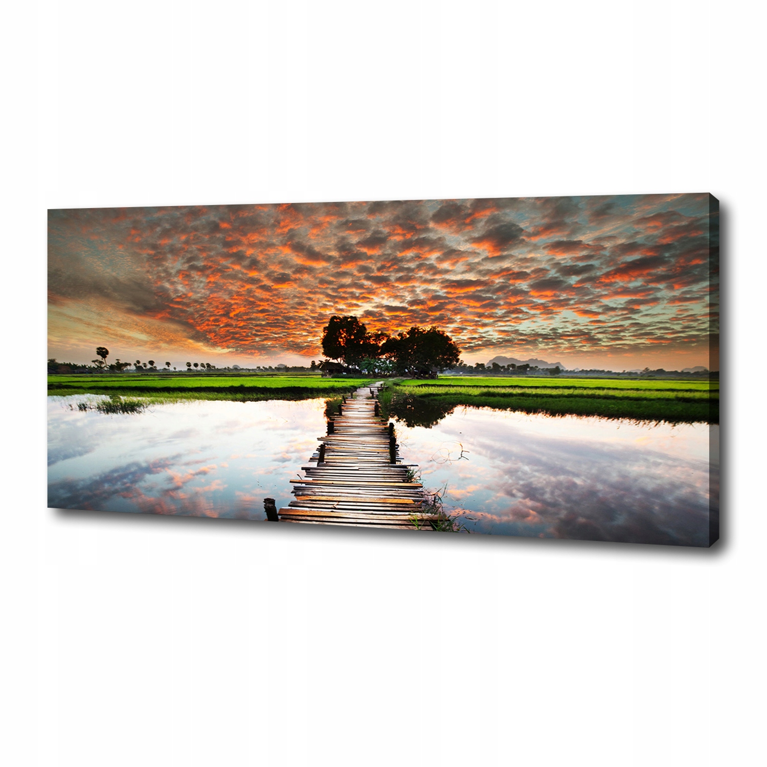 

Foto obraz na płótnie Drewniany most 125x50 cm