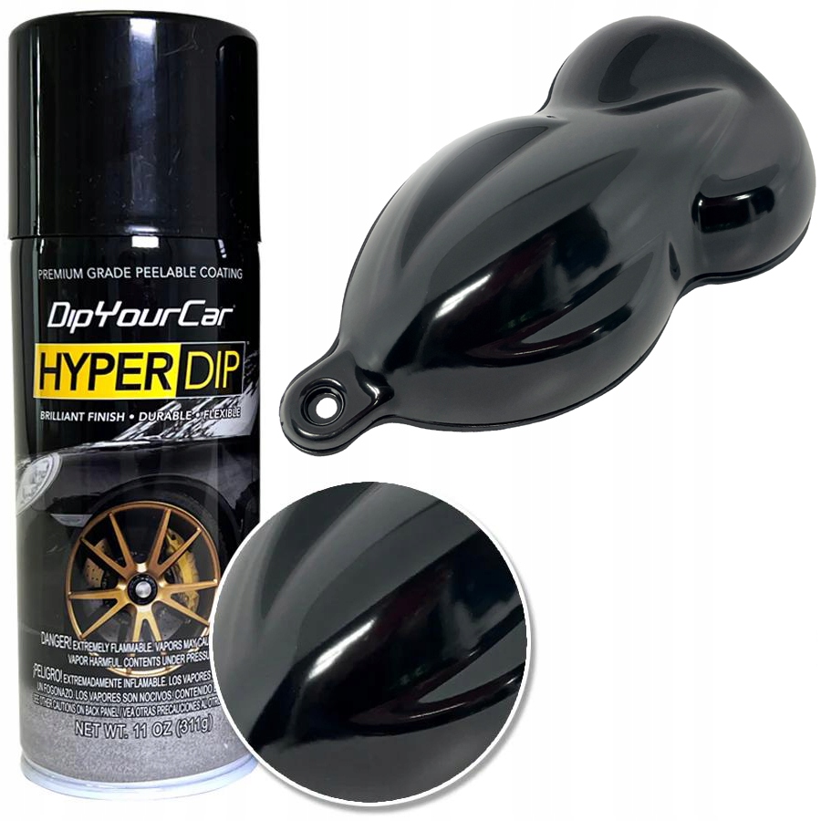 HyperDip Plasti Hyper Dip Piano Black Czarny Połysk DipYourCar Usa Original