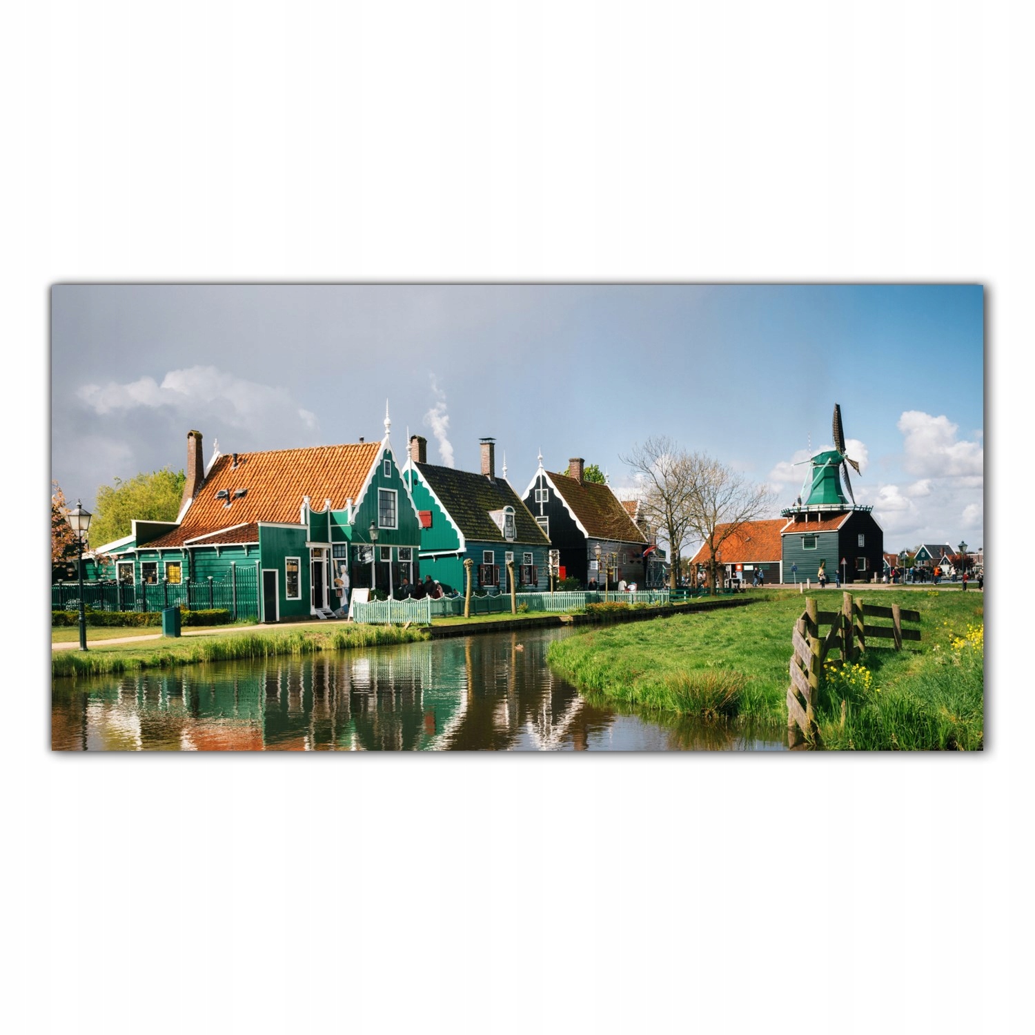 Domy na vodě 140 x 70 cm Skleněný panel do kuchyně