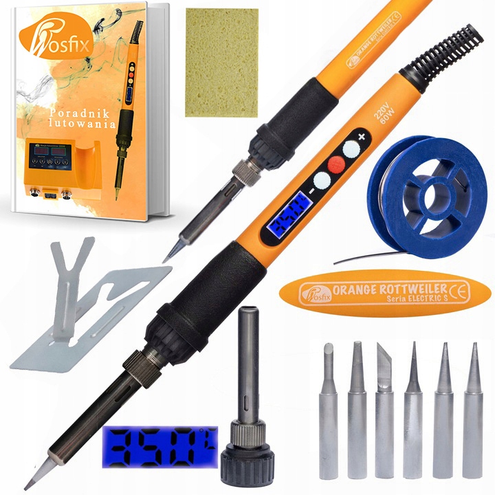 НАБОР ПРЕЦИЗИОННЫХ ПАЯЛЬНИКОВ С ДИСПЛЕЕМ, РЕГУЛИРУЕМАЯ ПОДСТАВКА ДЛЯ НАКОНЕЧНИКОВ 60 ВТ