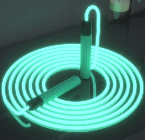 ŚWIECACA SKAKANKA LED 275cm REGULACJA RÓŻOWA