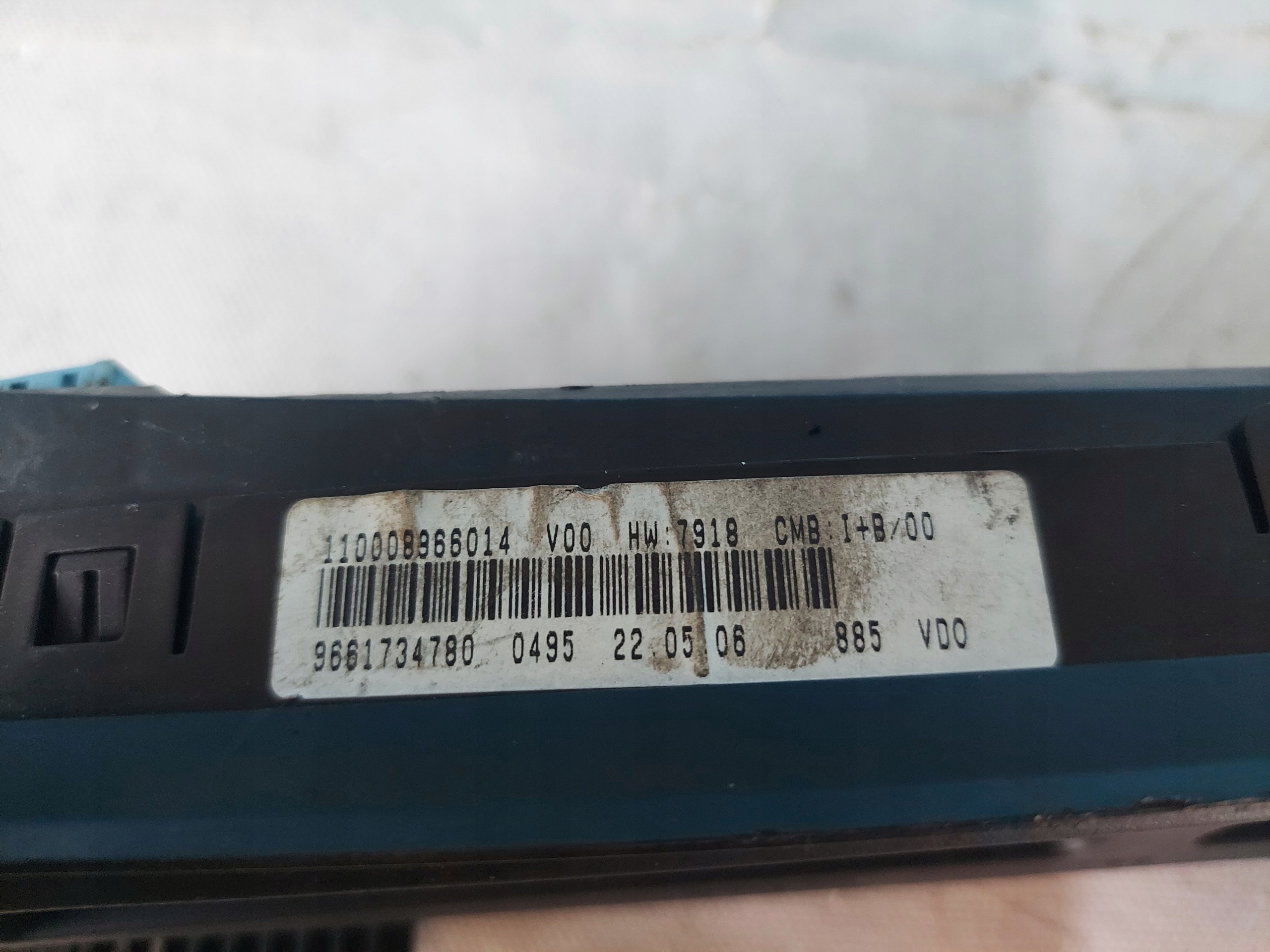 dials clock XSARA PICASSO 1.6 16V 9661734780