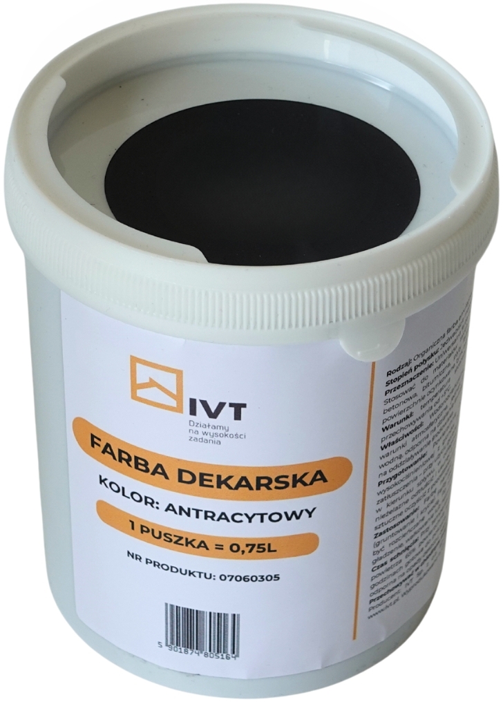 Ivt Maltová Farba Pokrývačská Na Škridlu Antracit 0,75L